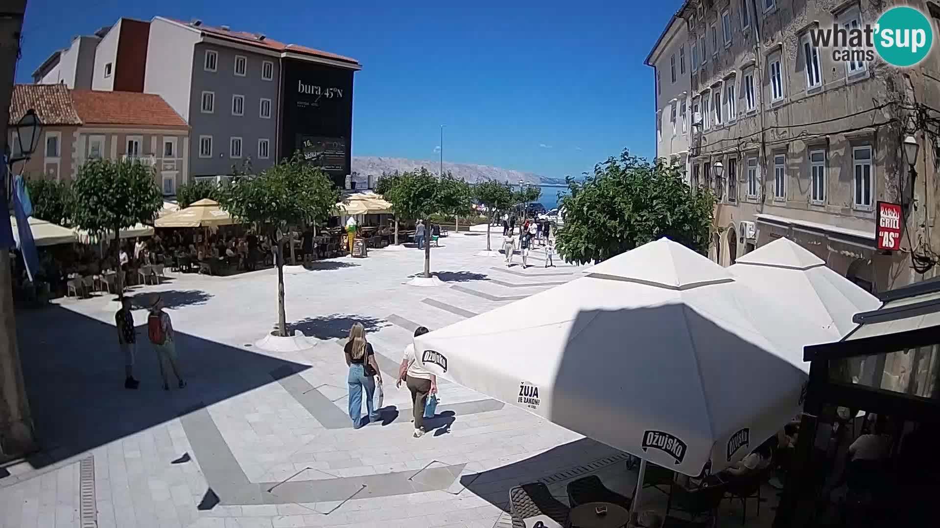 Centre de la ville de Senj – Place Pavlin – Live Cam Dalmatie