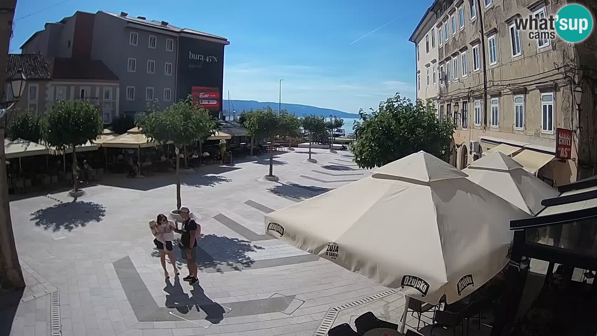 Centre de la ville de Senj – Place Pavlin – Live Cam Dalmatie