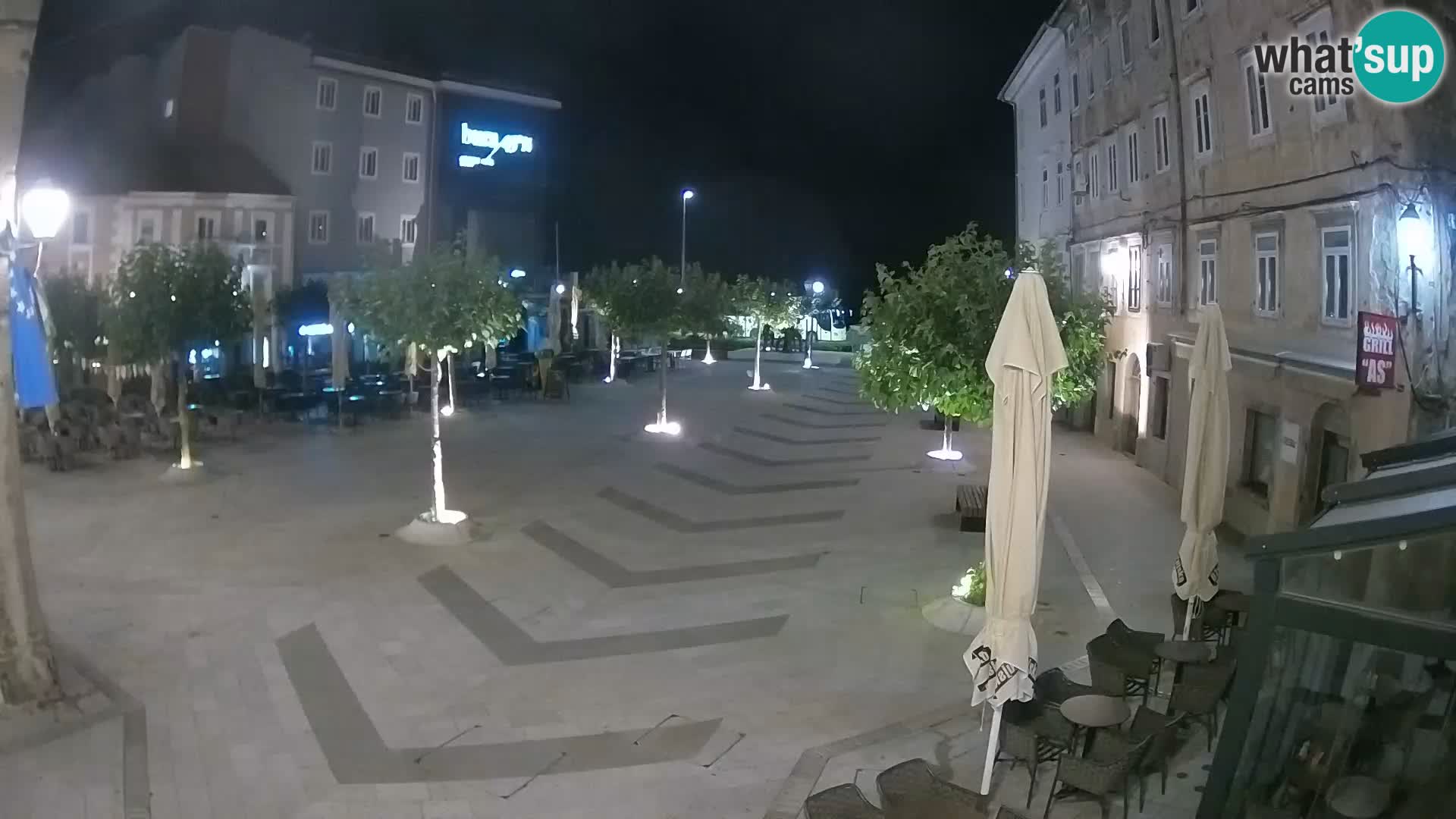 Centre de la ville de Senj – Place Pavlin – Live Cam Dalmatie