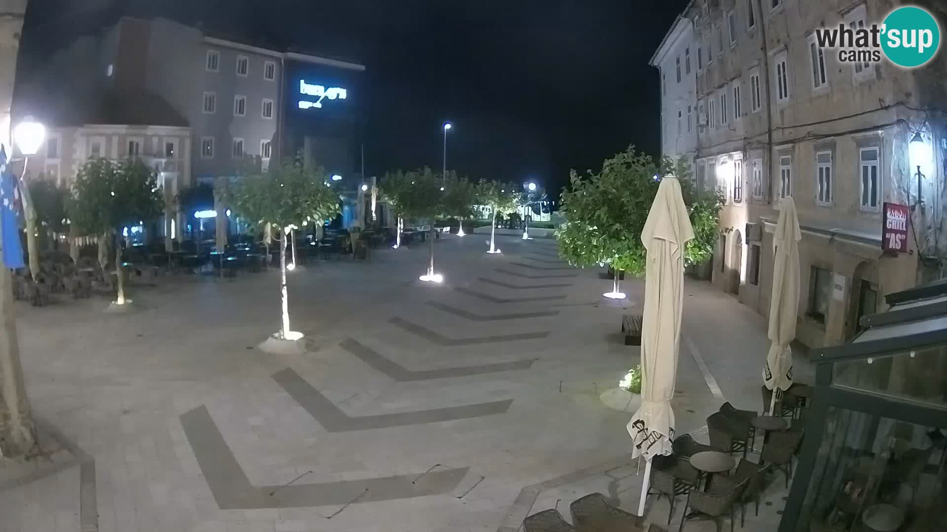 Centre de la ville de Senj – Place Pavlin – Live Cam Dalmatie