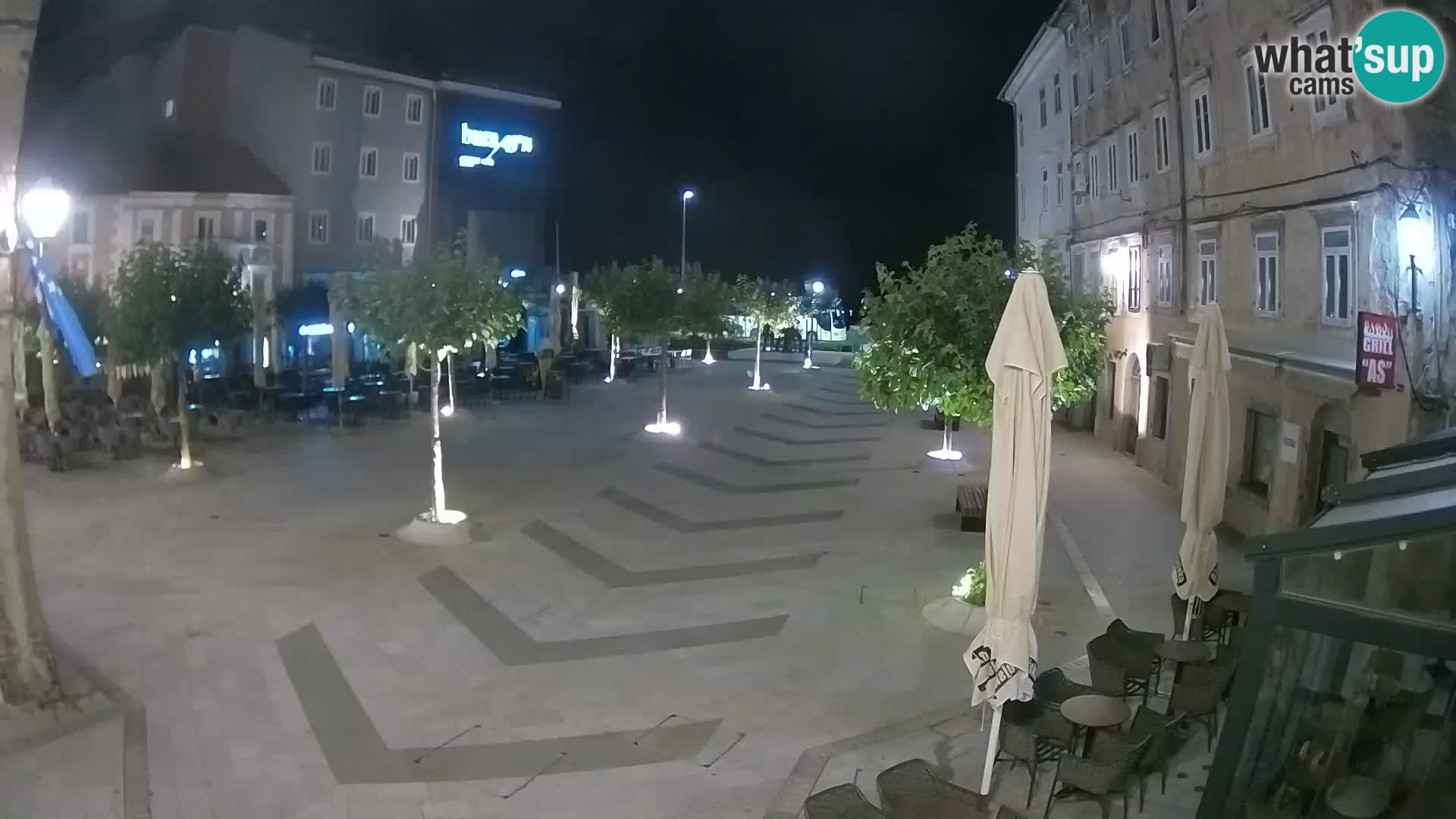 Centre de la ville de Senj – Place Pavlin – Live Cam Dalmatie