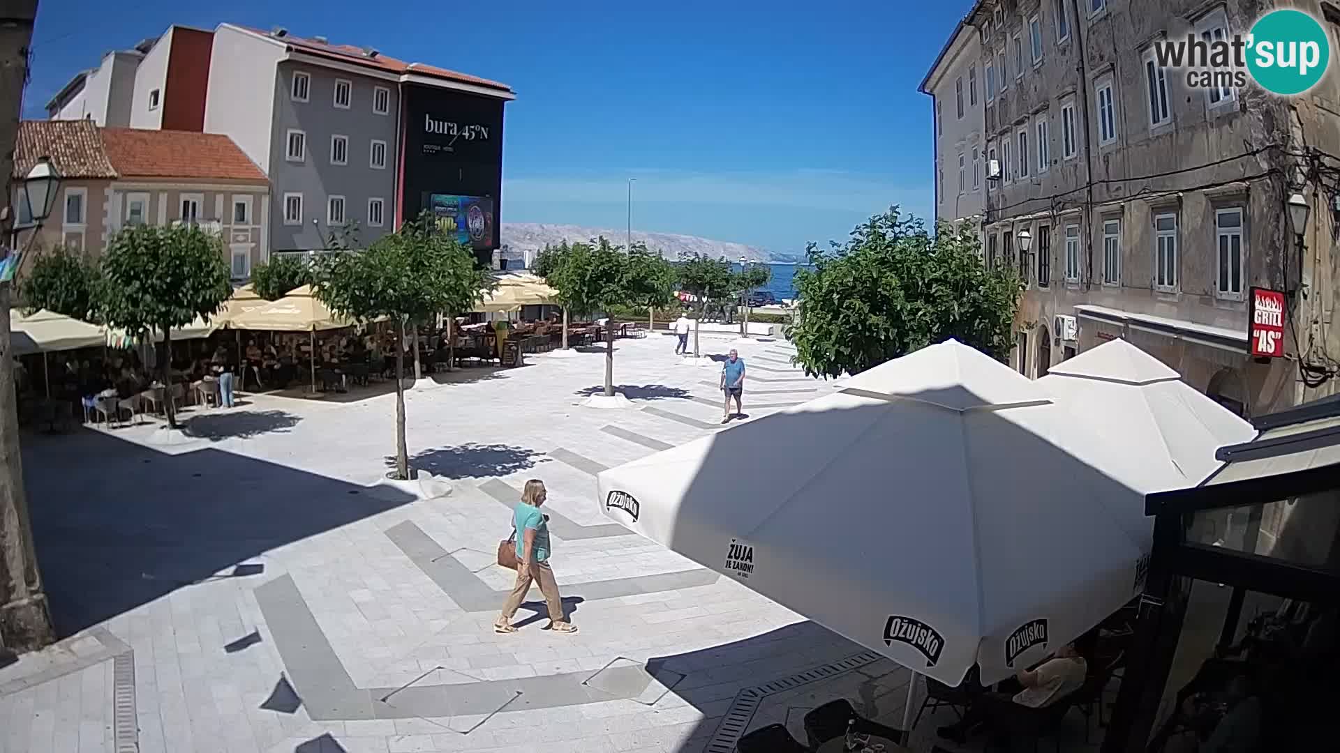 Centre de la ville de Senj – Place Pavlin – Live Cam Dalmatie