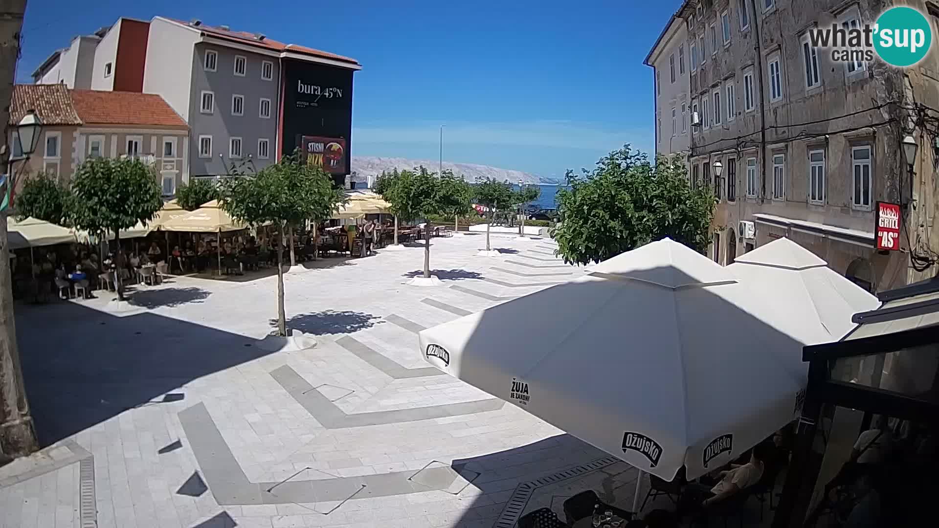 Centre de la ville de Senj – Place Pavlin – Live Cam Dalmatie