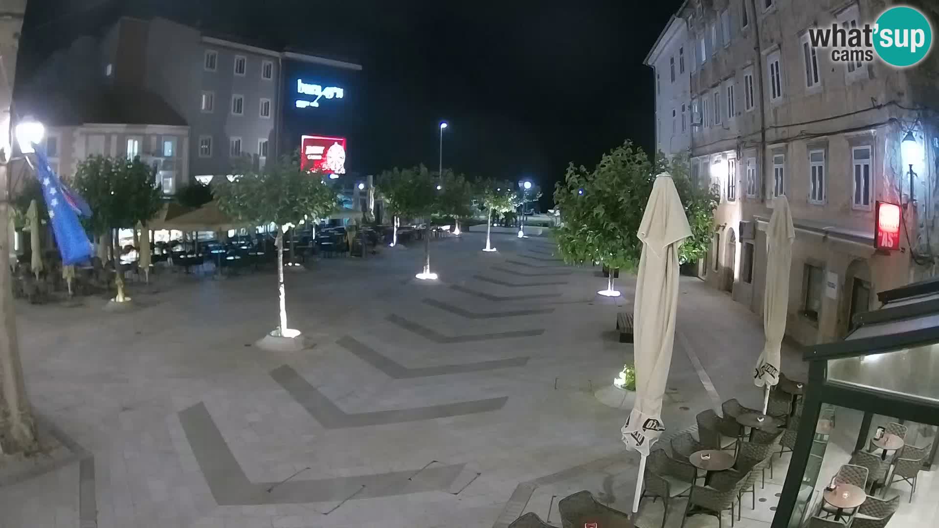Centre de la ville de Senj – Place Pavlin – Live Cam Dalmatie