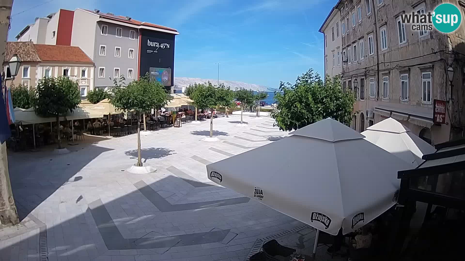 Center of Senj city – Pavlin square – Live Cam Dalmatia