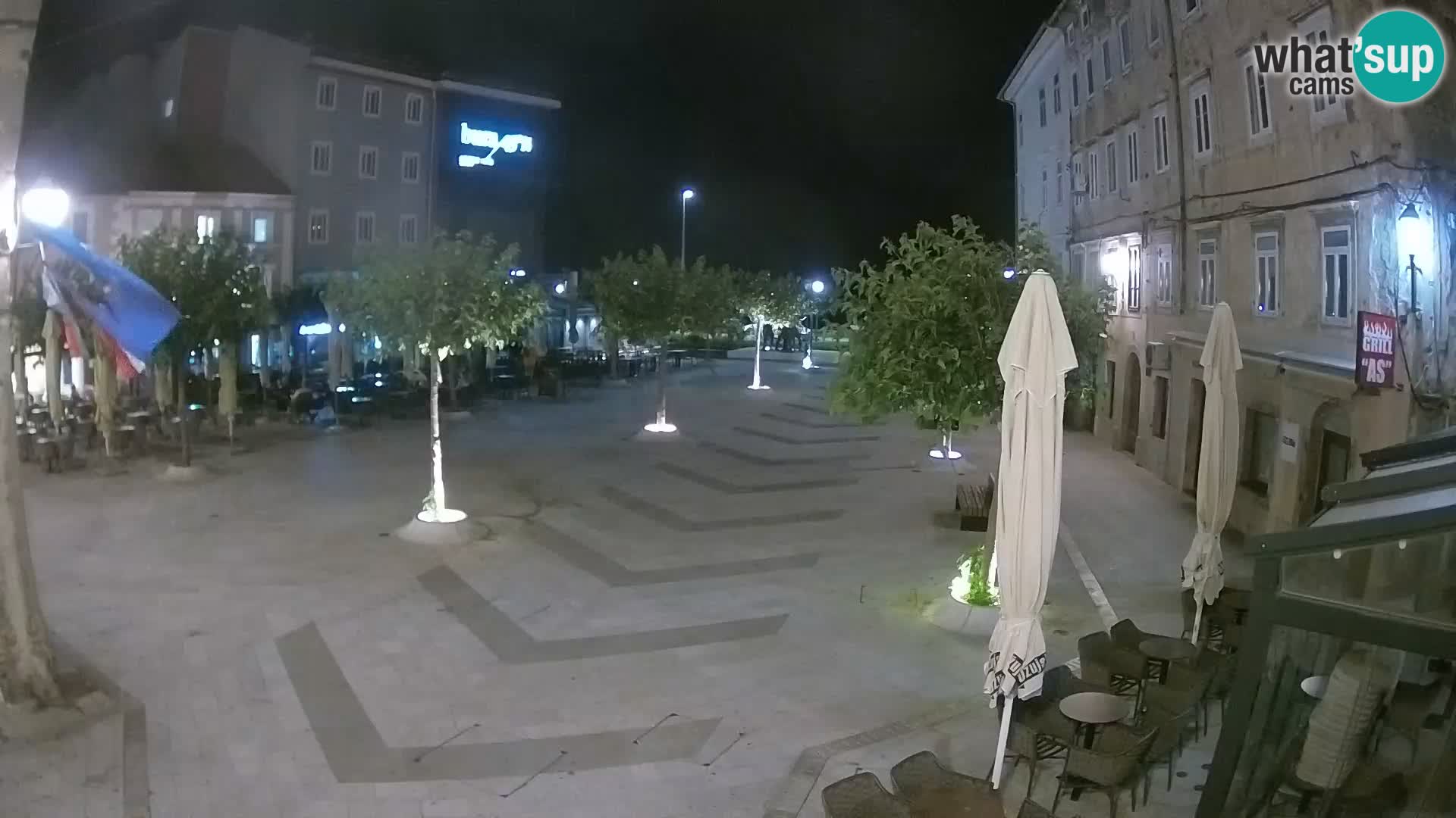 Centro de la ciudad de Senj – plaza Pavlin – Live Cam Dalmacia