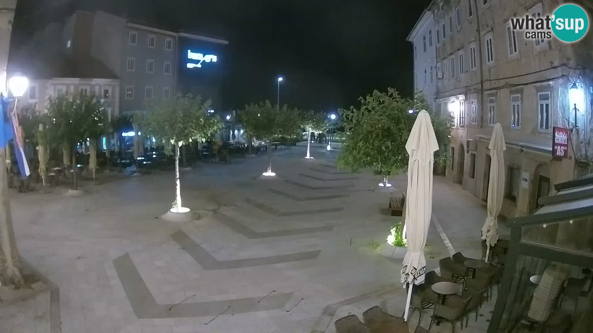Centro de la ciudad de Senj – plaza Pavlin – Live Cam Dalmacia