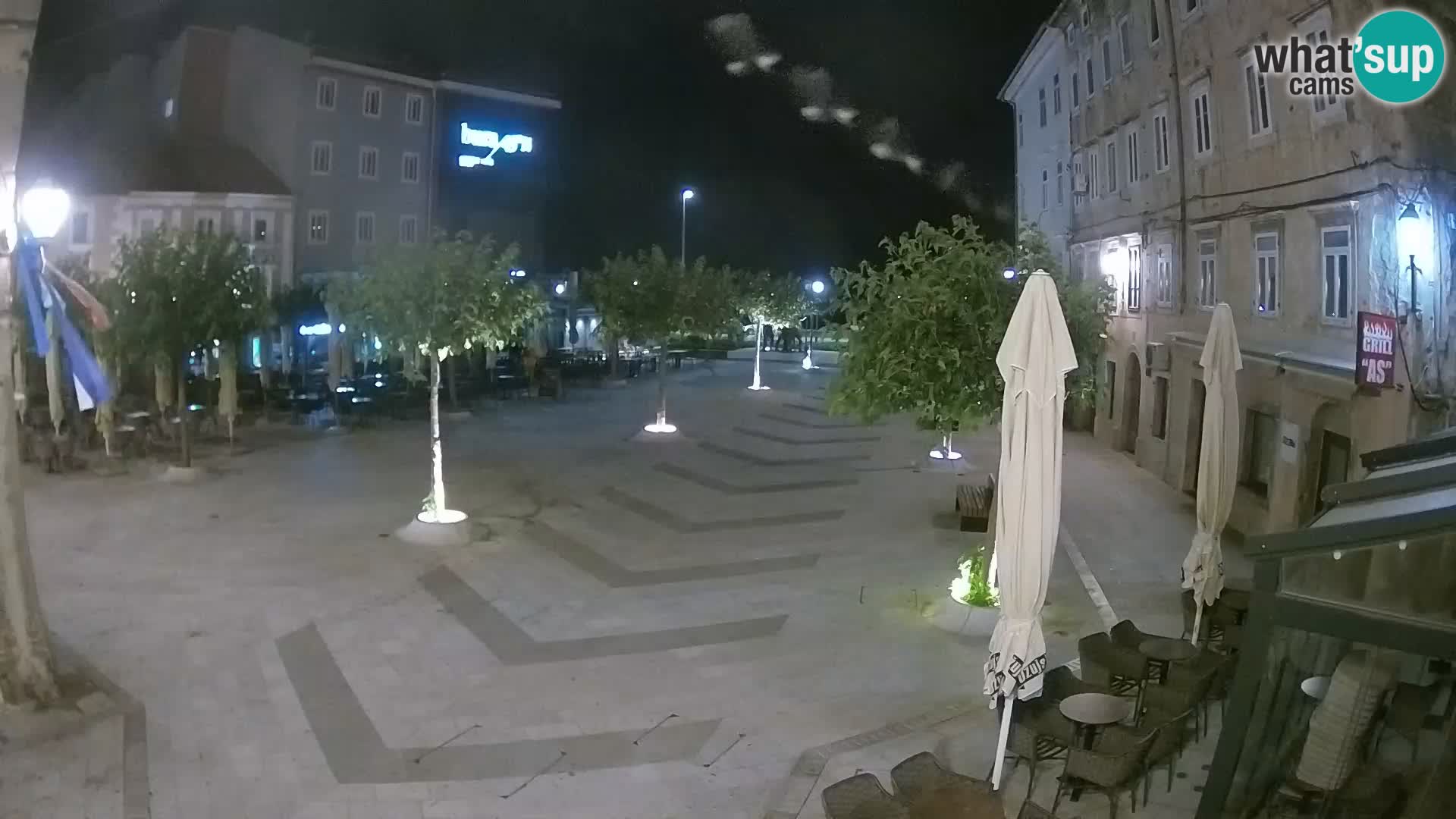 Zentrum der Stadt Senj – Pavlin platz – Live Cam Dalmatia
