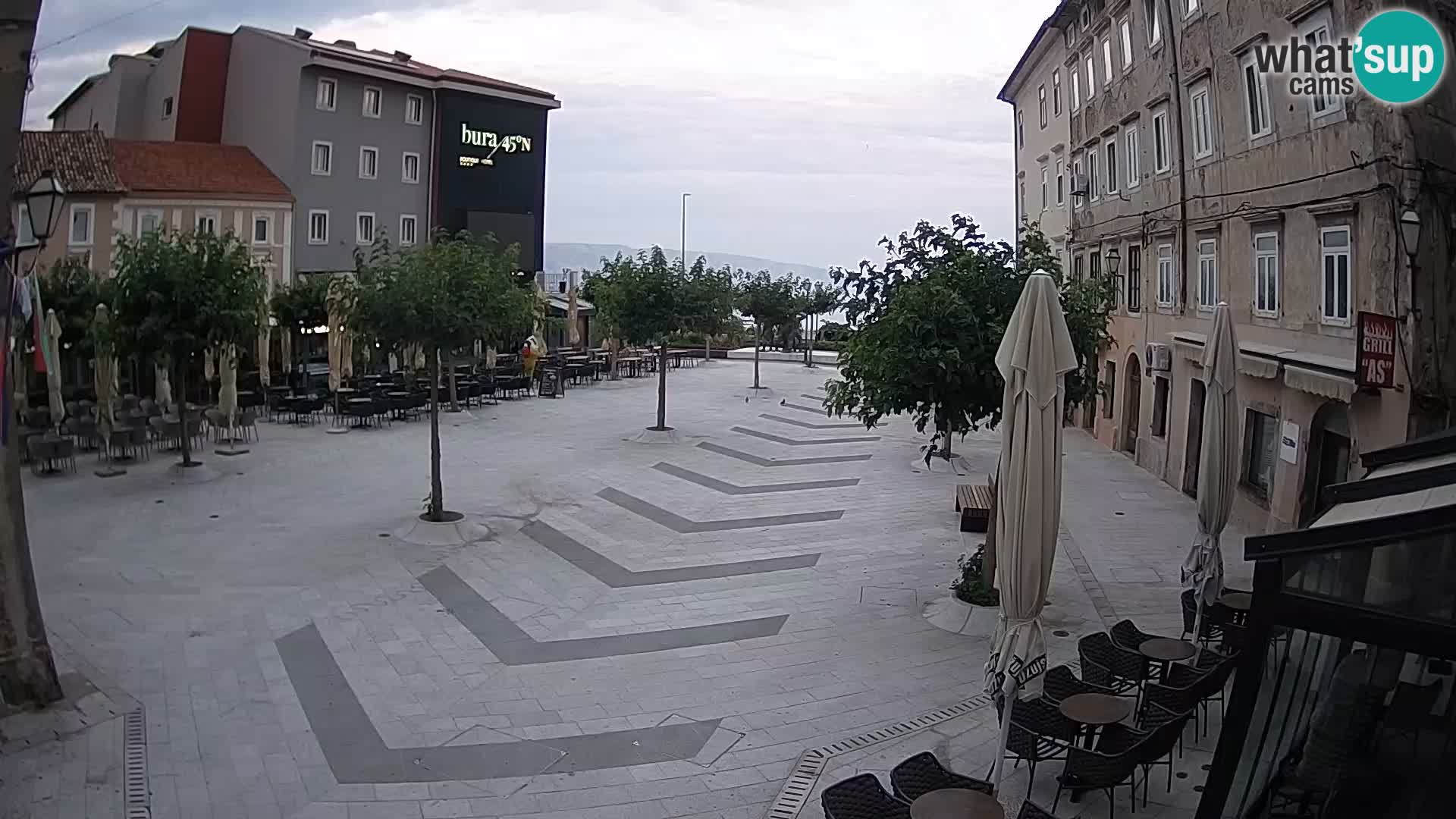 Centro della città di Senj – Piazza Pavlin – Live Cam Dalmazia