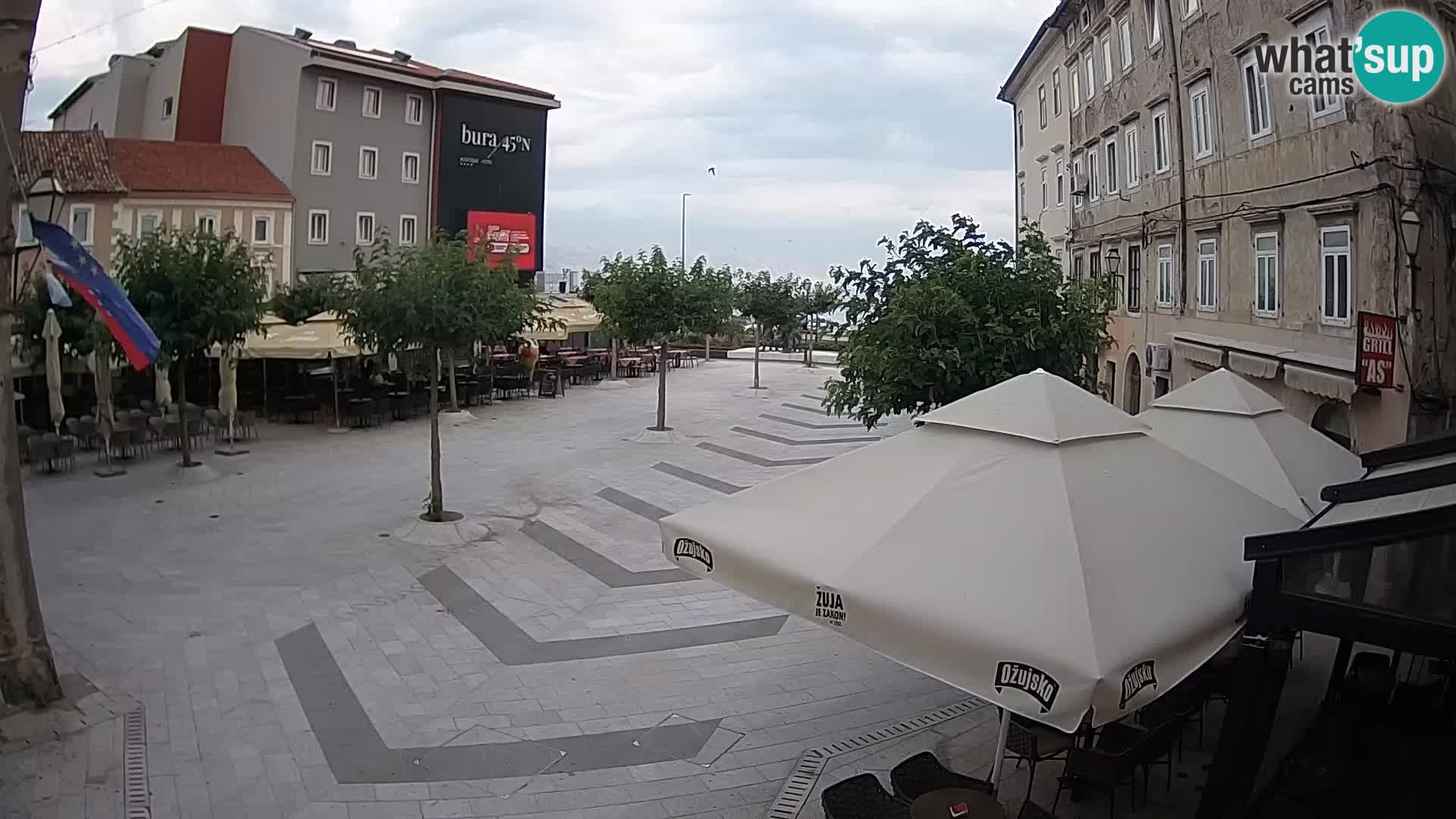 Centre de la ville de Senj – Place Pavlin – Live Cam Dalmatie
