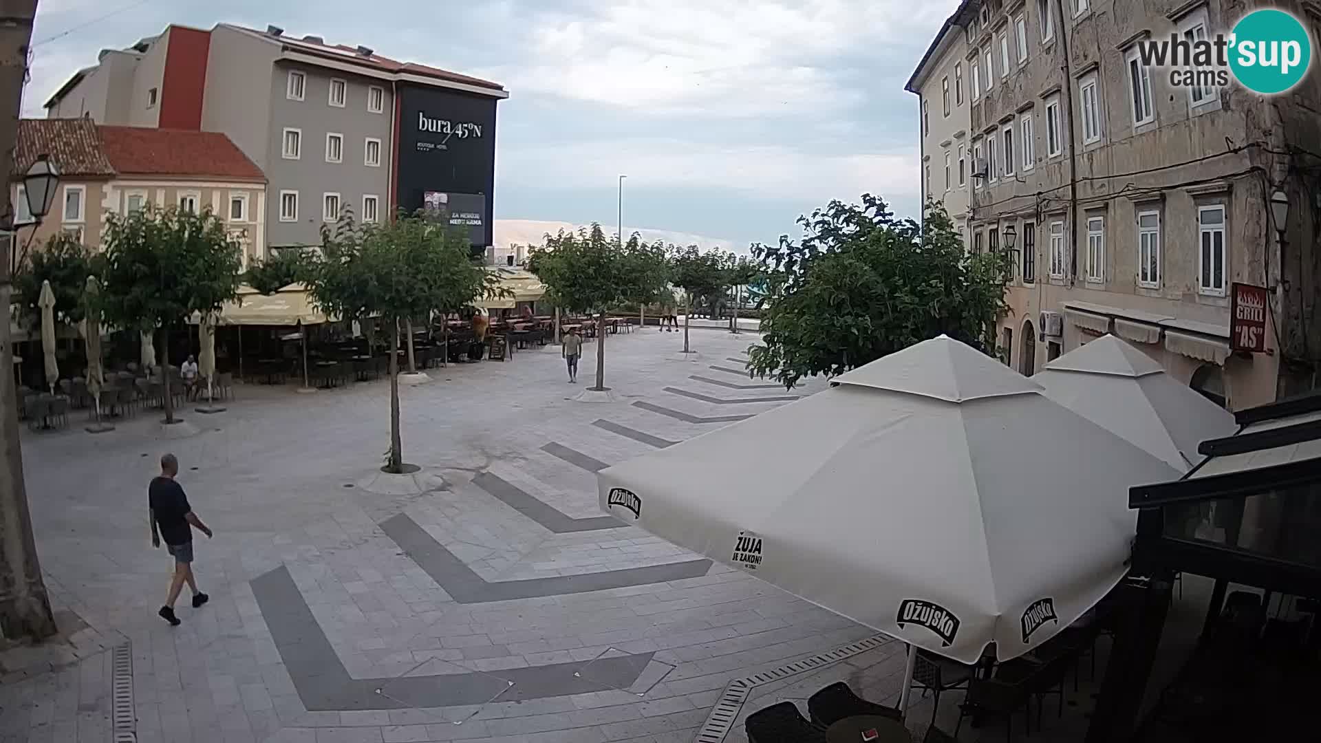 Centro della città di Senj – Piazza Pavlin – Live Cam Dalmazia