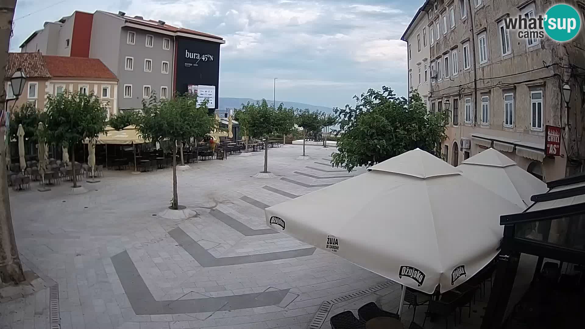 Centro della città di Senj – Piazza Pavlin – Live Cam Dalmazia