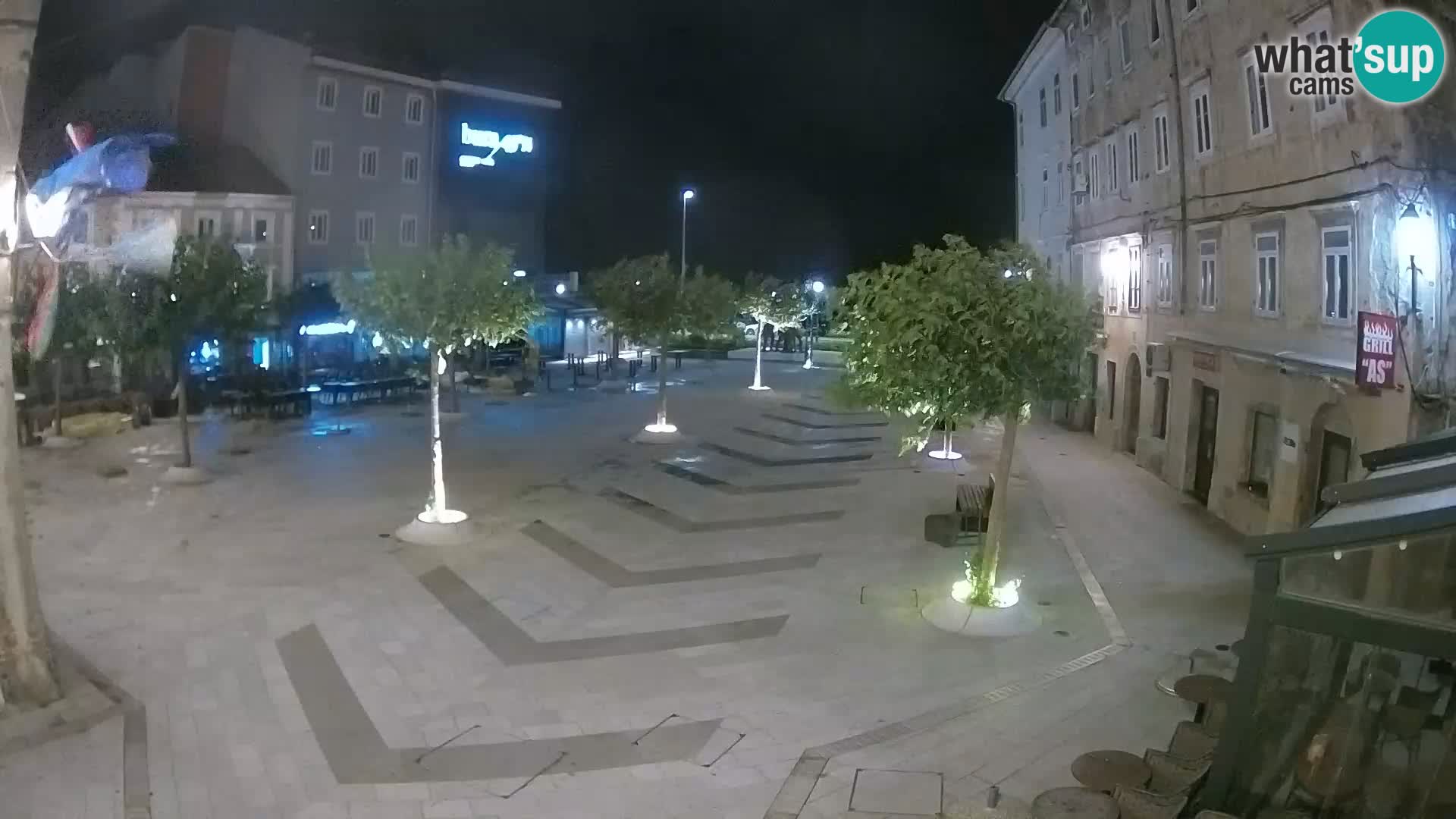 Centro de la ciudad de Senj – plaza Pavlin – Live Cam Dalmacia