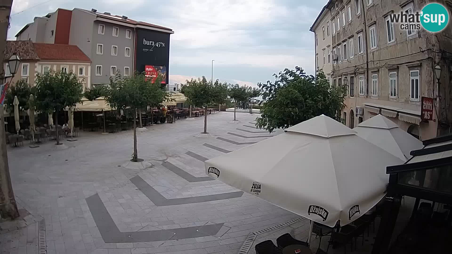 Centre de la ville de Senj – Place Pavlin – Live Cam Dalmatie