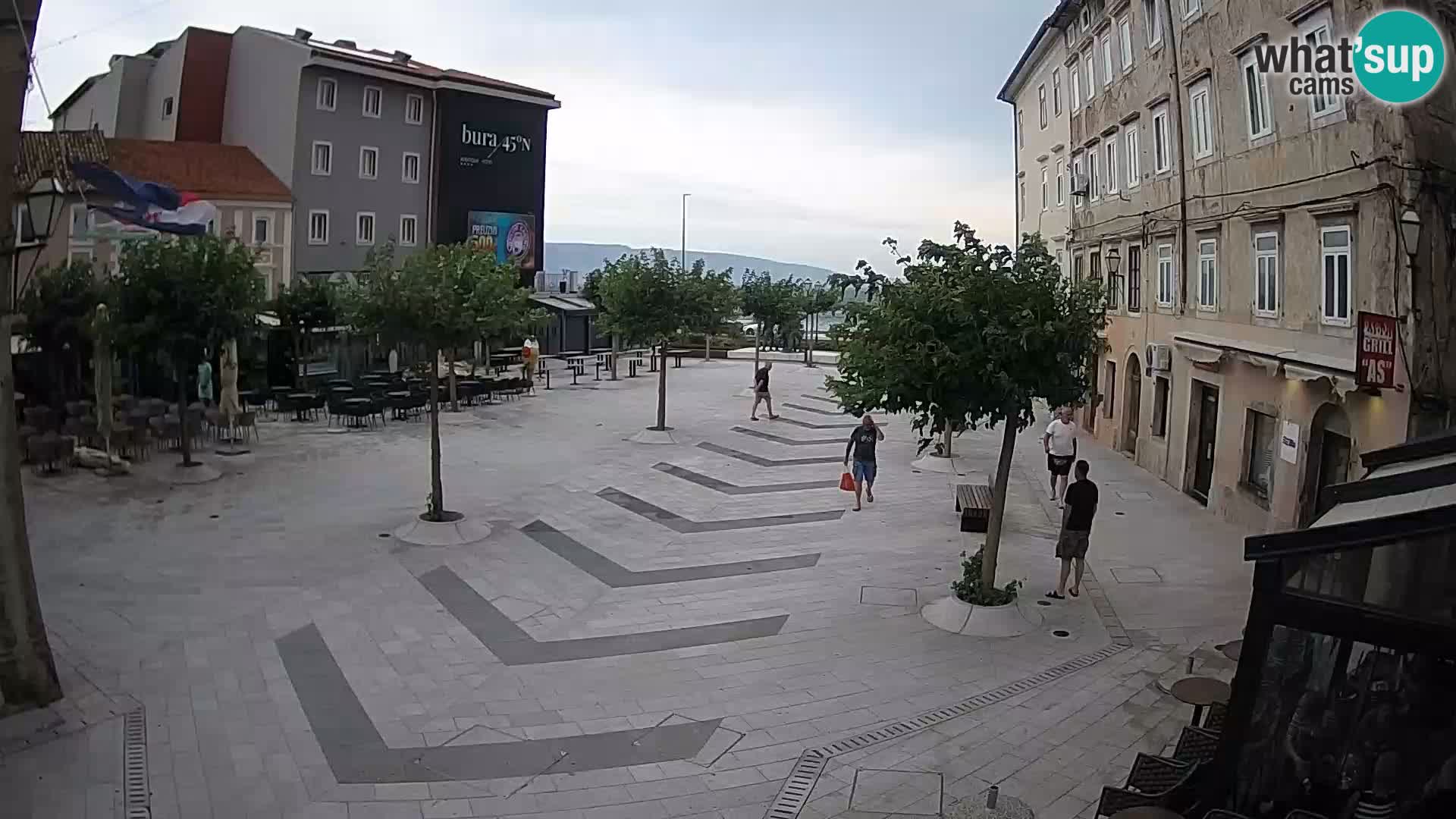 Centro della città di Senj – Piazza Pavlin – Live Cam Dalmazia