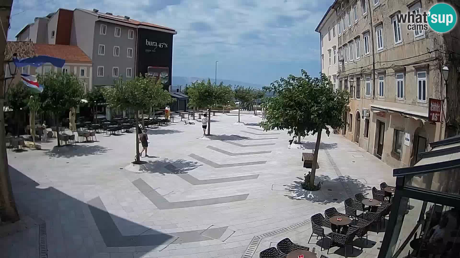 Centro della città di Senj – Piazza Pavlin – Live Cam Dalmazia