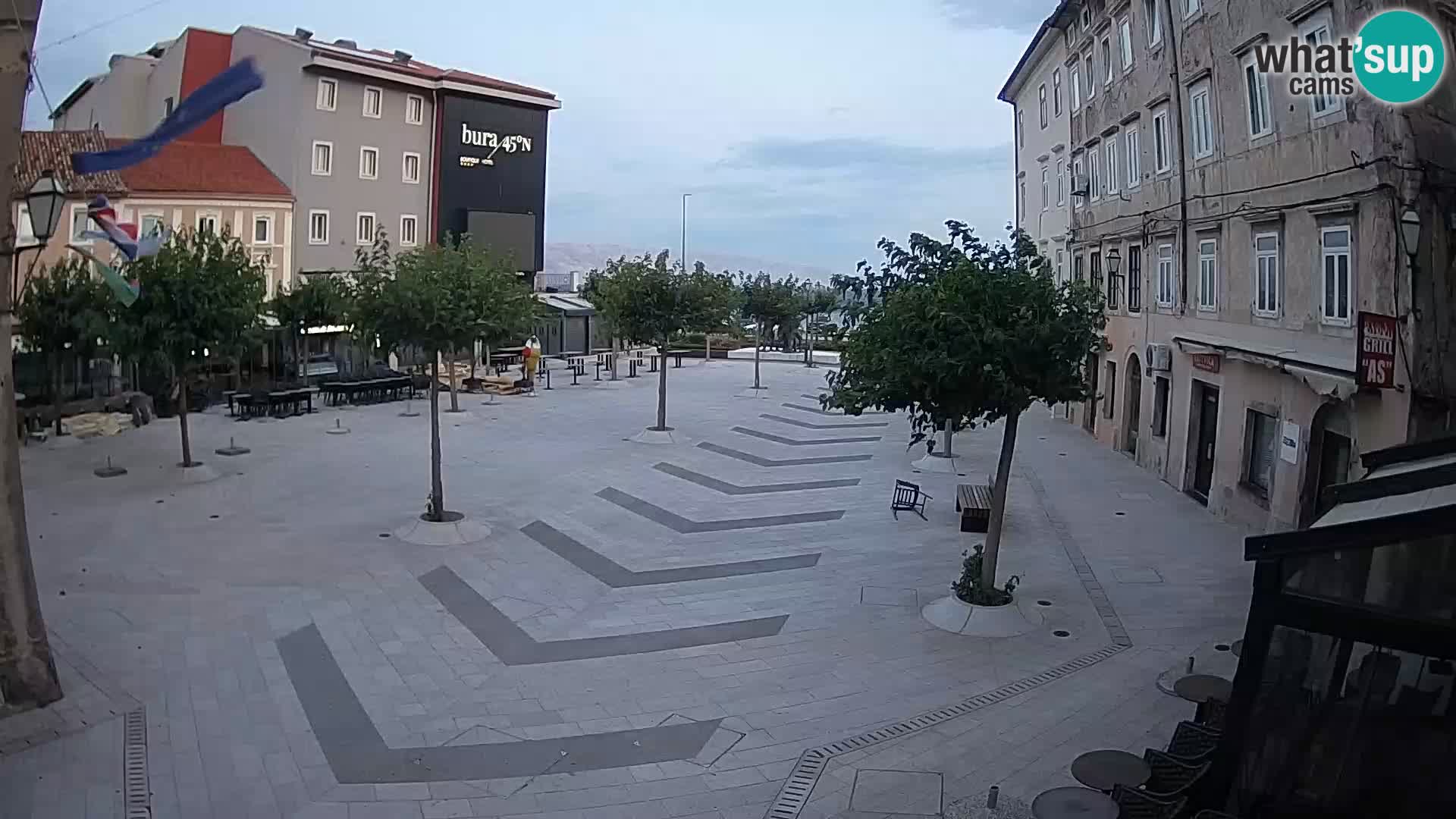 Centro della città di Senj – Piazza Pavlin – Live Cam Dalmazia