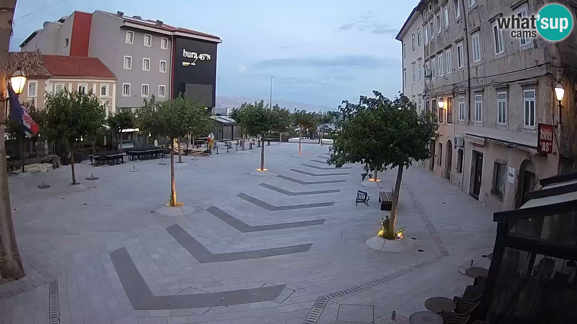 Centro della città di Senj – Piazza Pavlin – Live Cam Dalmazia