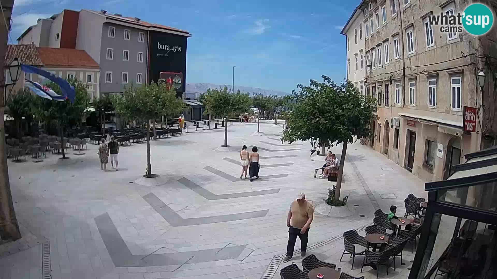 Centre de la ville de Senj – Place Pavlin – Live Cam Dalmatie