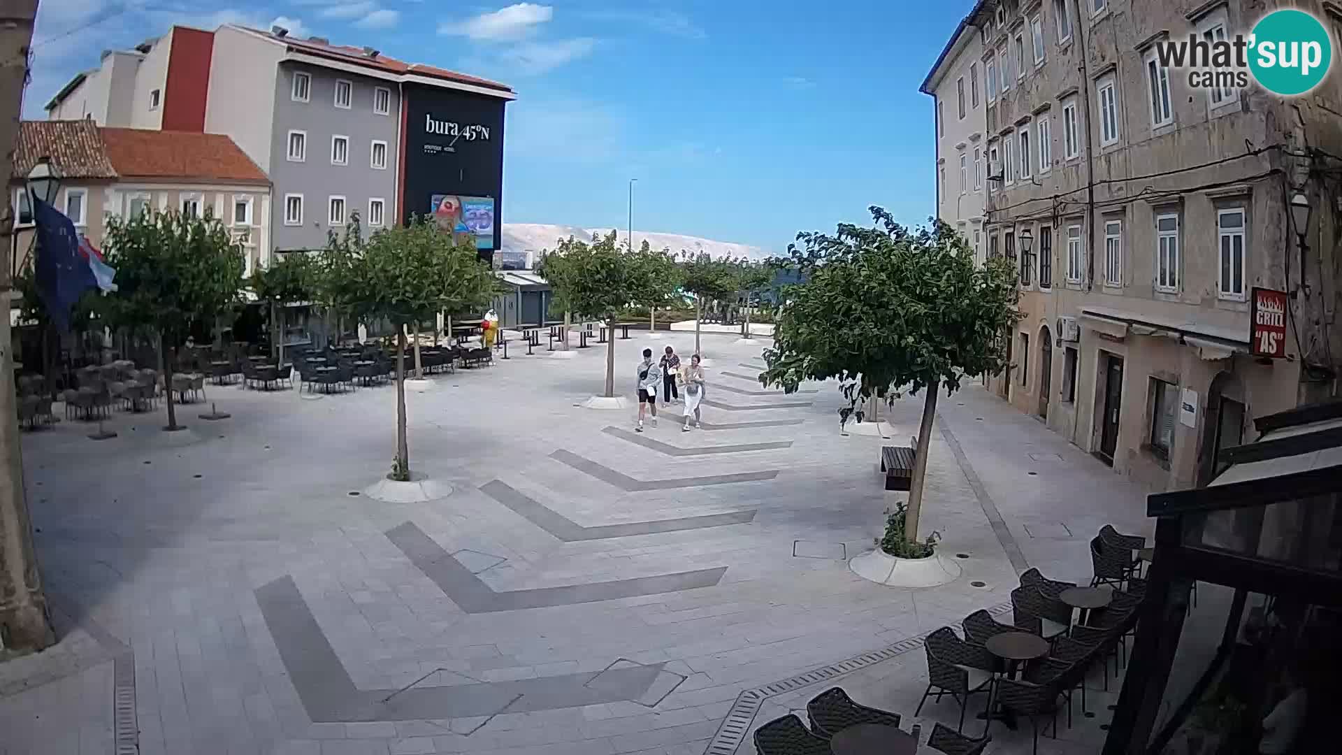 Center mesta Senj – Pavlinski trg – spletne kamere Dalmacija
