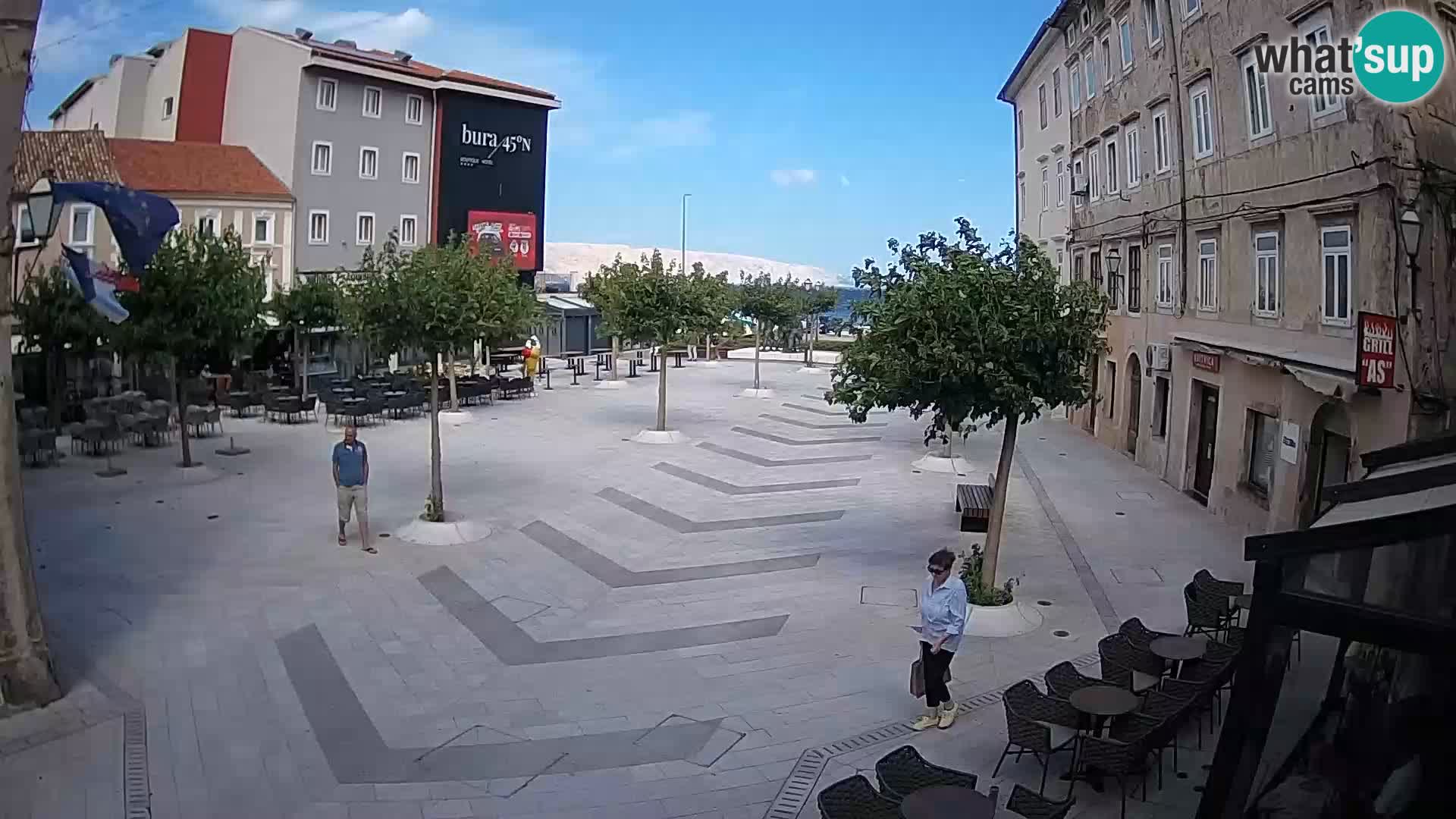 Center mesta Senj – Pavlinski trg – spletne kamere Dalmacija