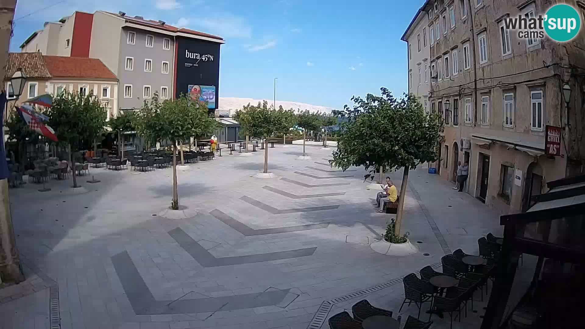 Centro della città di Senj – Piazza Pavlin – Live Cam Dalmazia