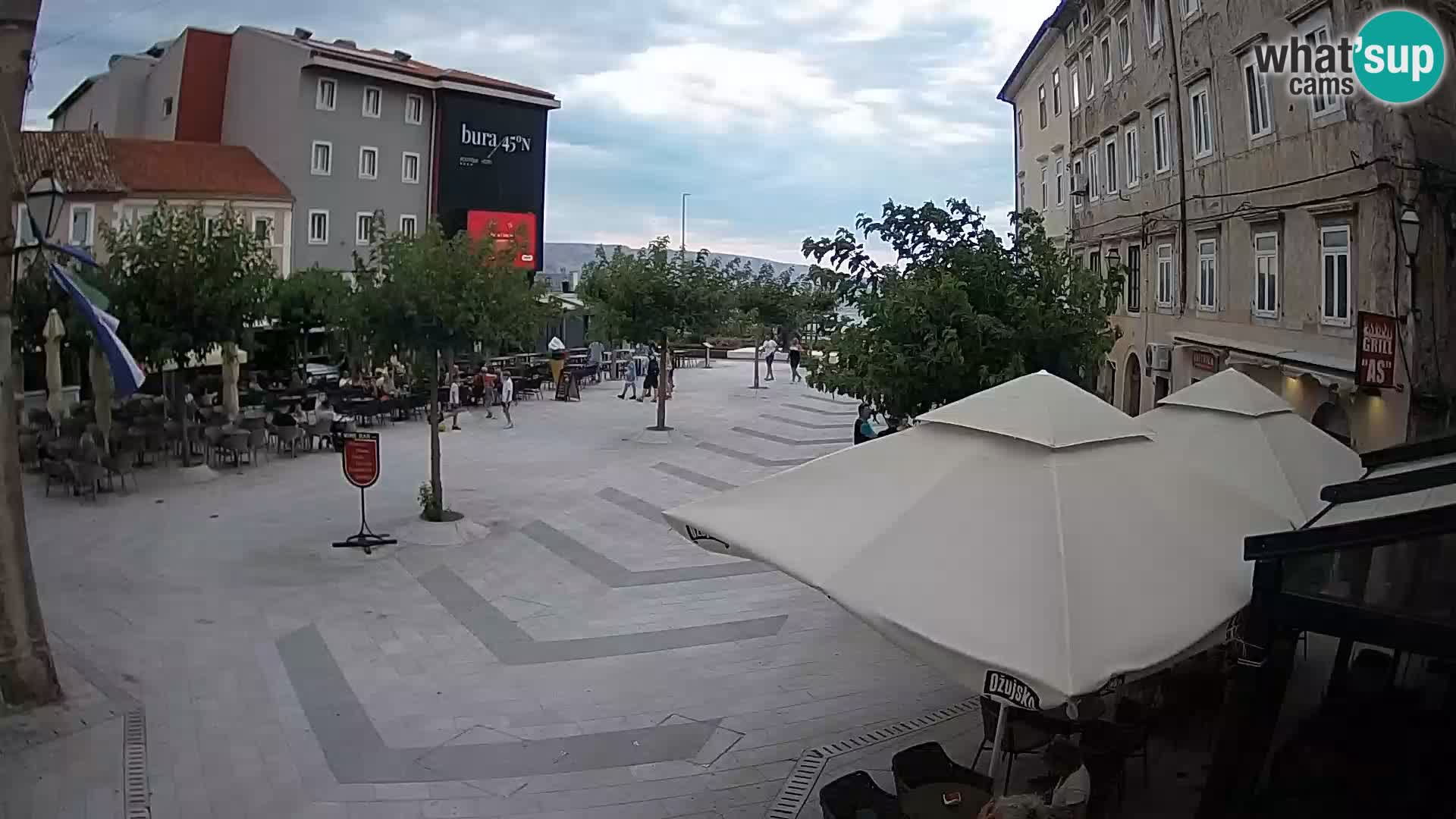 Centro de la ciudad de Senj – plaza Pavlin – Live Cam Dalmacia