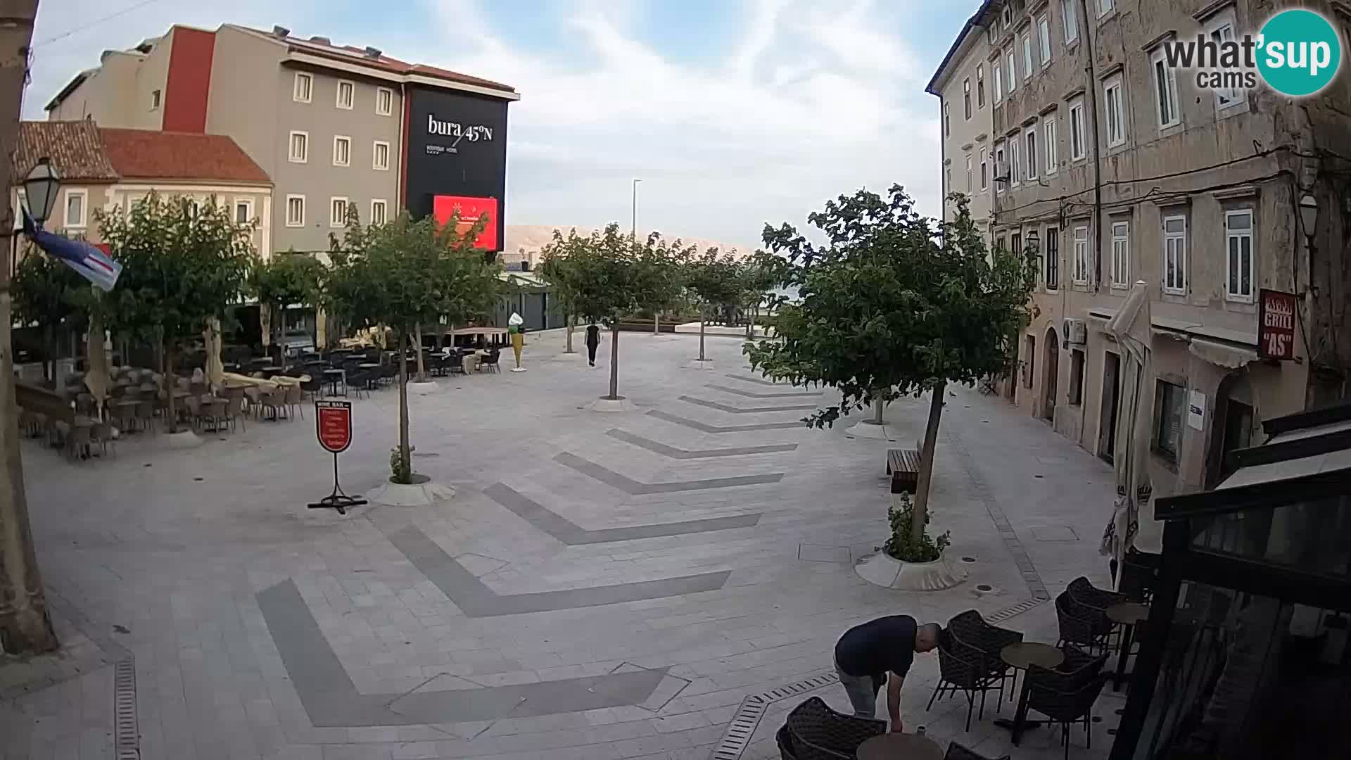 Center of Senj city – Pavlin square – Live Cam Dalmatia