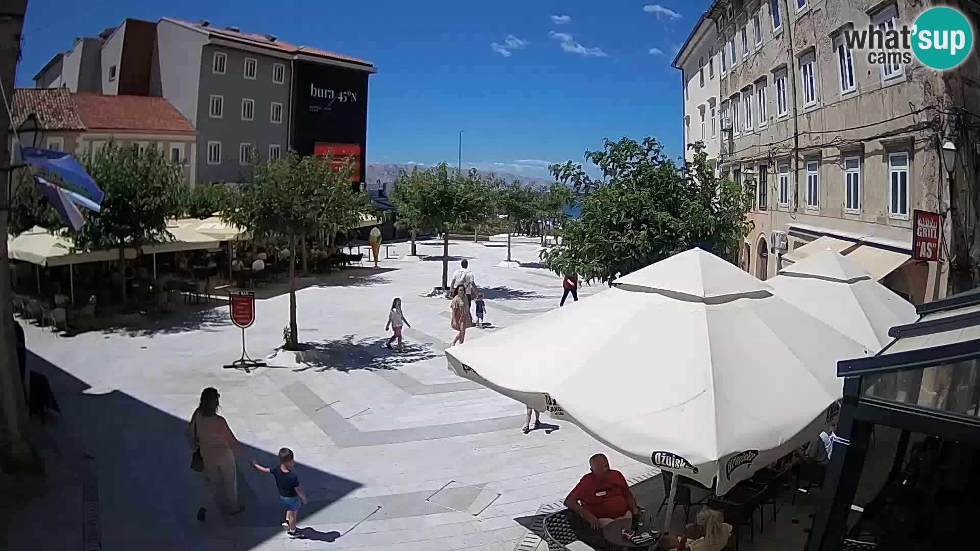 Center of Senj city – Pavlin square – Live Cam Dalmatia