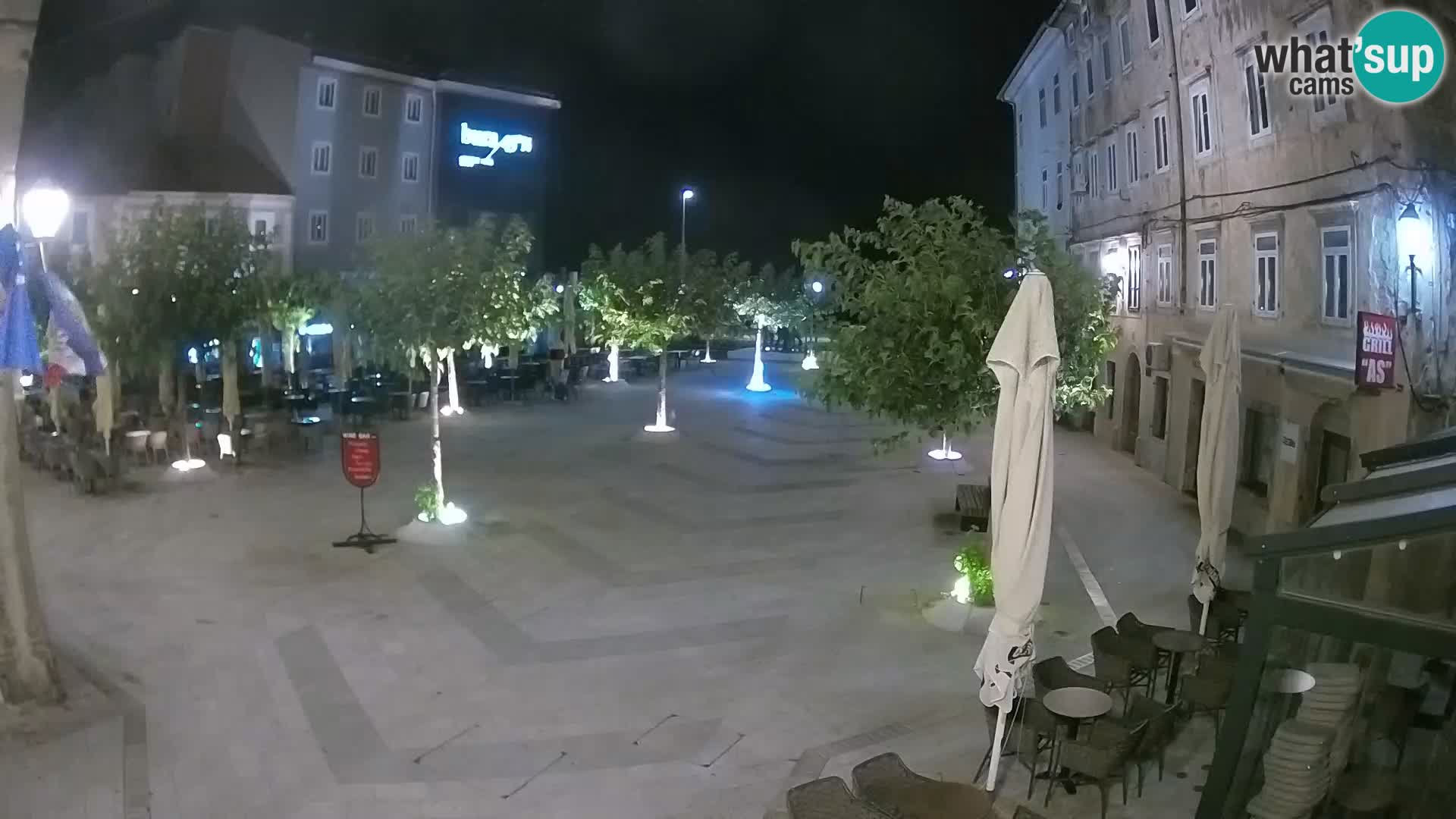 Center of Senj city – Pavlin square – Live Cam Dalmatia