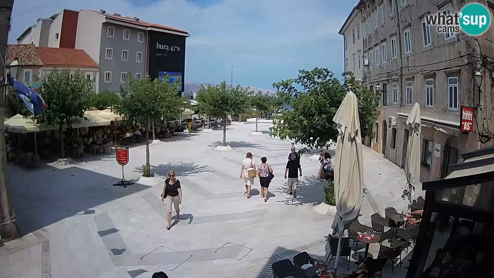 Center of Senj city – Pavlin square – Live Cam Dalmatia