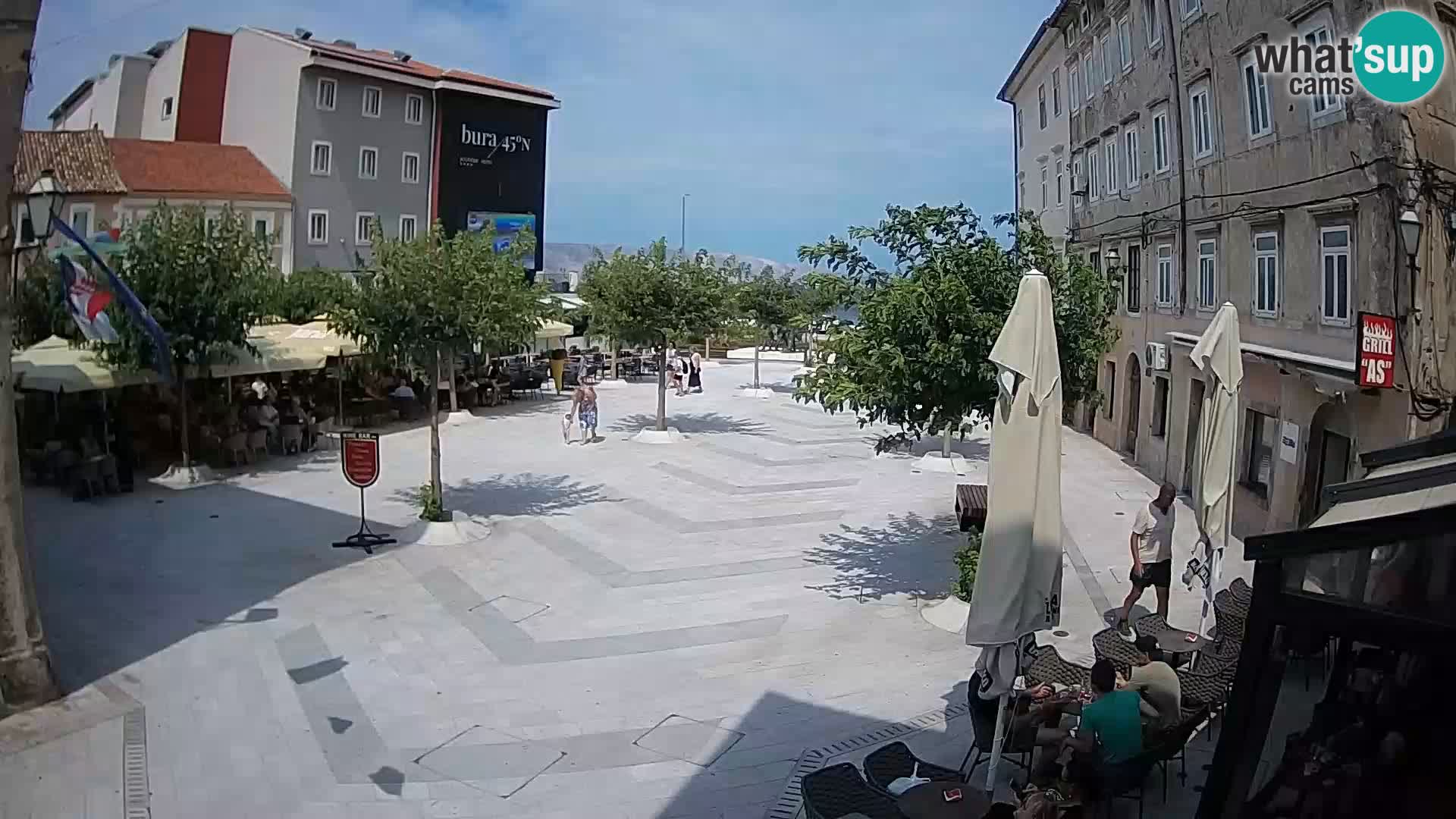 Centro della città di Senj – Piazza Pavlin – Live Cam Dalmazia