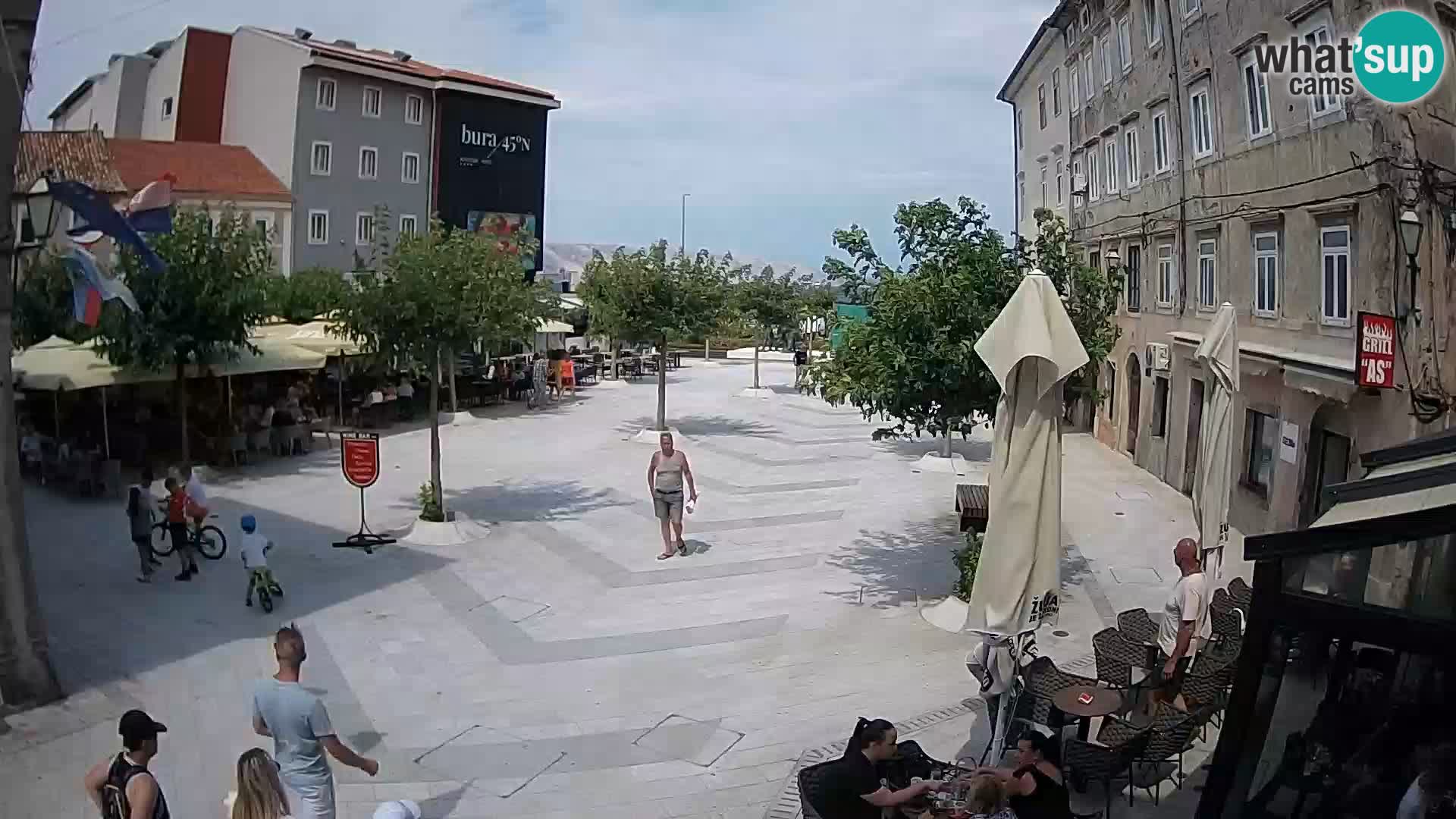 Centro della città di Senj – Piazza Pavlin – Live Cam Dalmazia