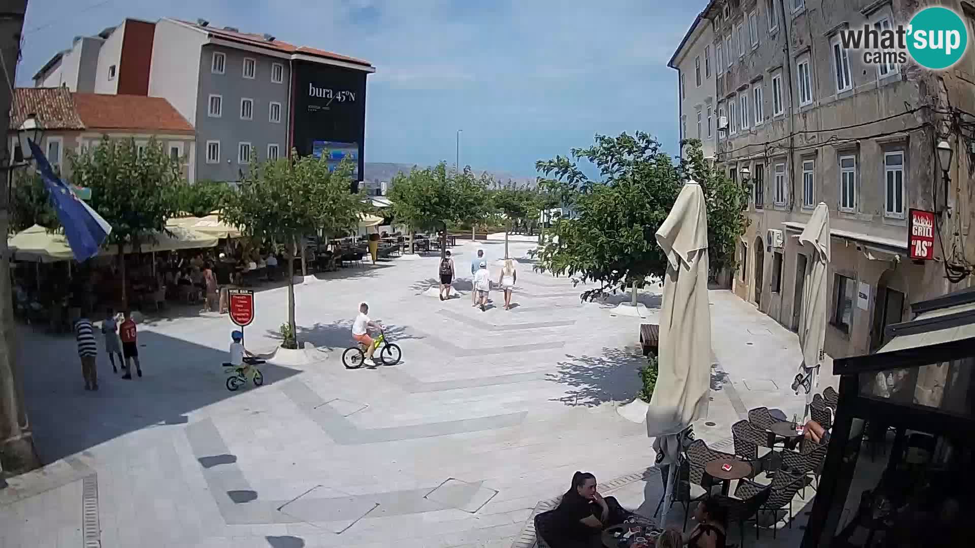 Center of Senj city – Pavlin square – Live Cam Dalmatia