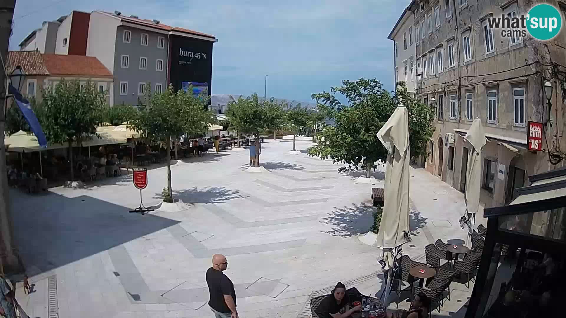 Centre de la ville de Senj – Place Pavlin – Live Cam Dalmatie