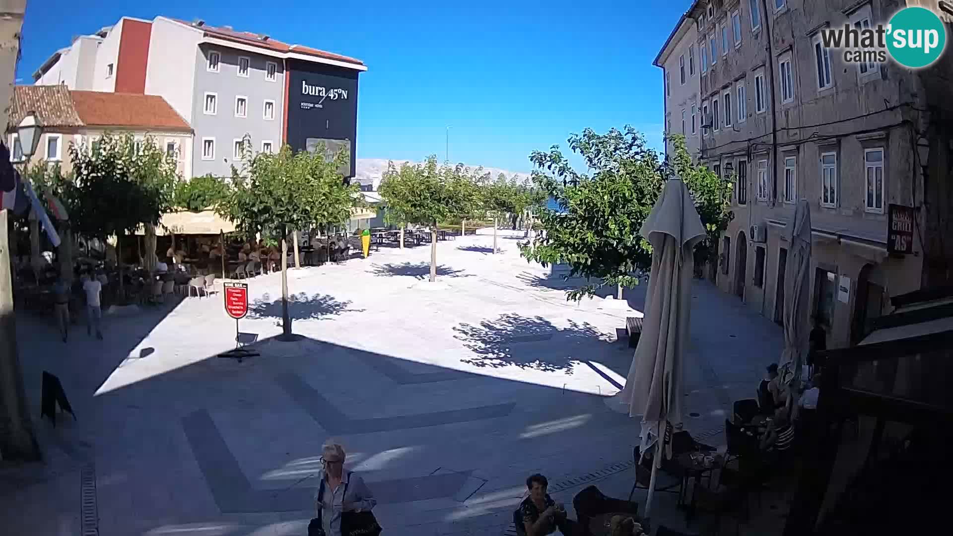 Center of Senj city – Pavlin square – Live Cam Dalmatia