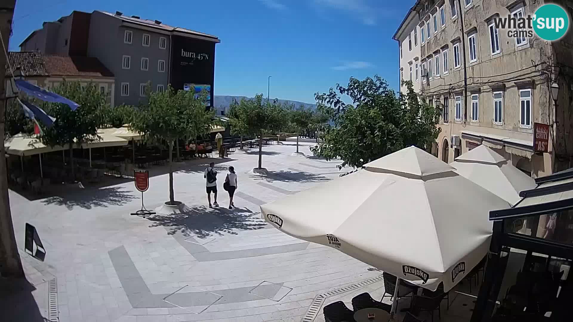 Centre de la ville de Senj – Place Pavlin – Live Cam Dalmatie