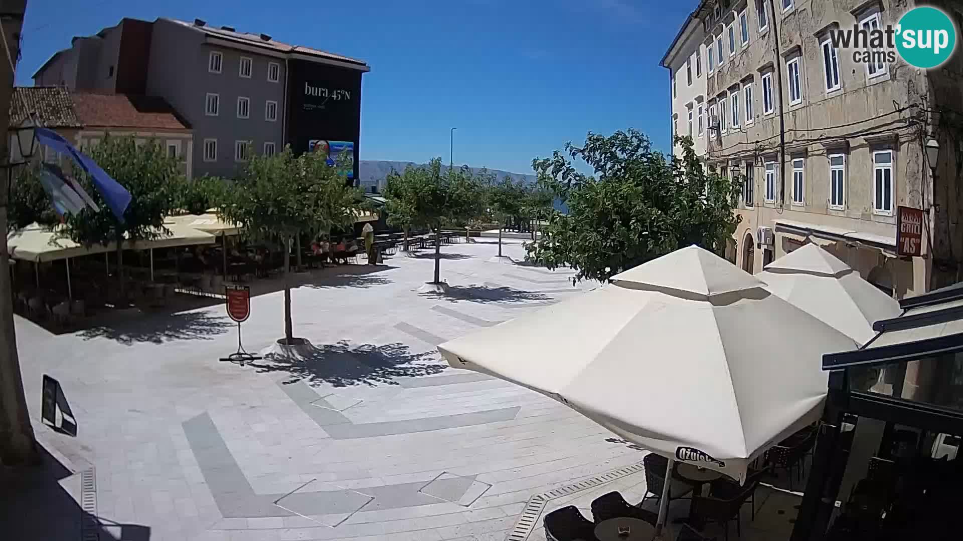 Centre de la ville de Senj – Place Pavlin – Live Cam Dalmatie