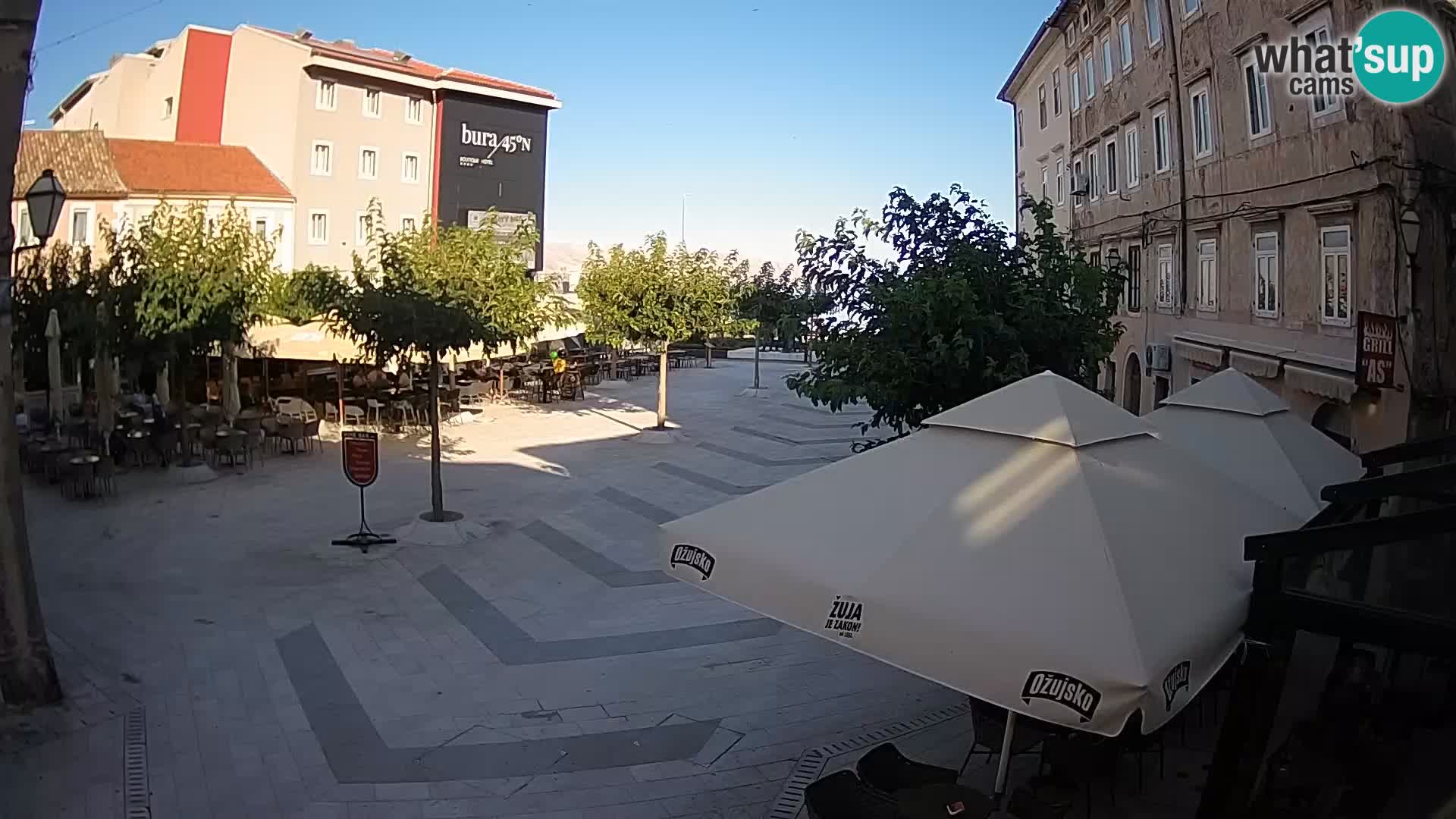 Center of Senj city – Pavlin square – Live Cam Dalmatia