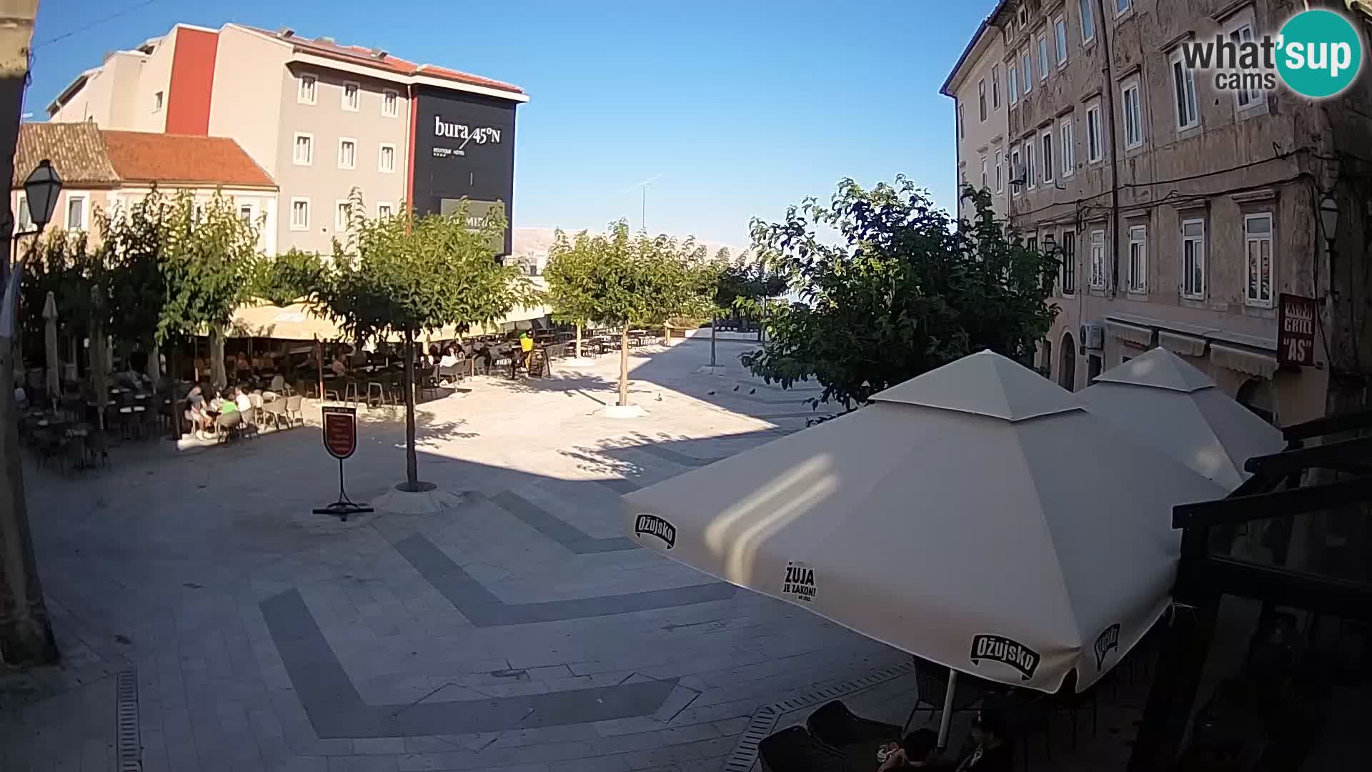 Centro della città di Senj – Piazza Pavlin – Live Cam Dalmazia