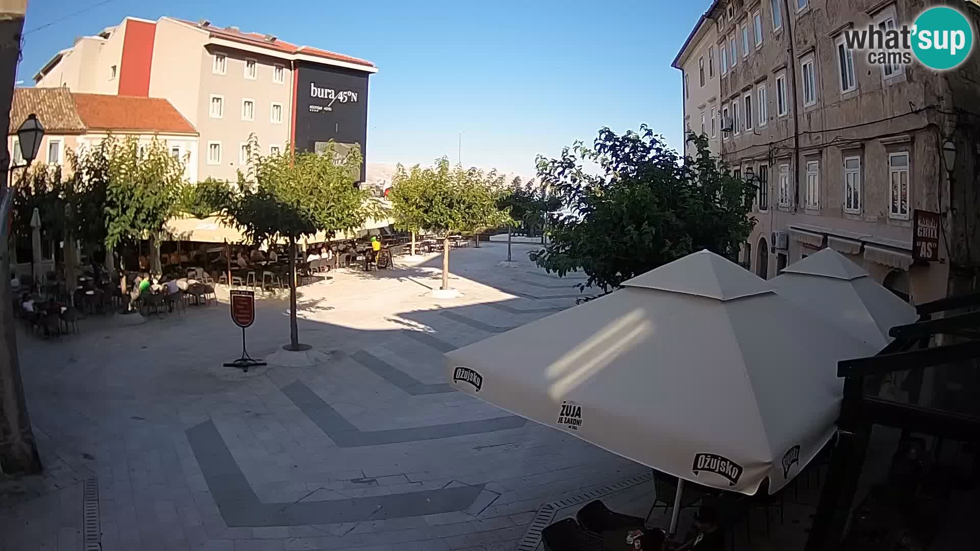 Centre de la ville de Senj – Place Pavlin – Live Cam Dalmatie