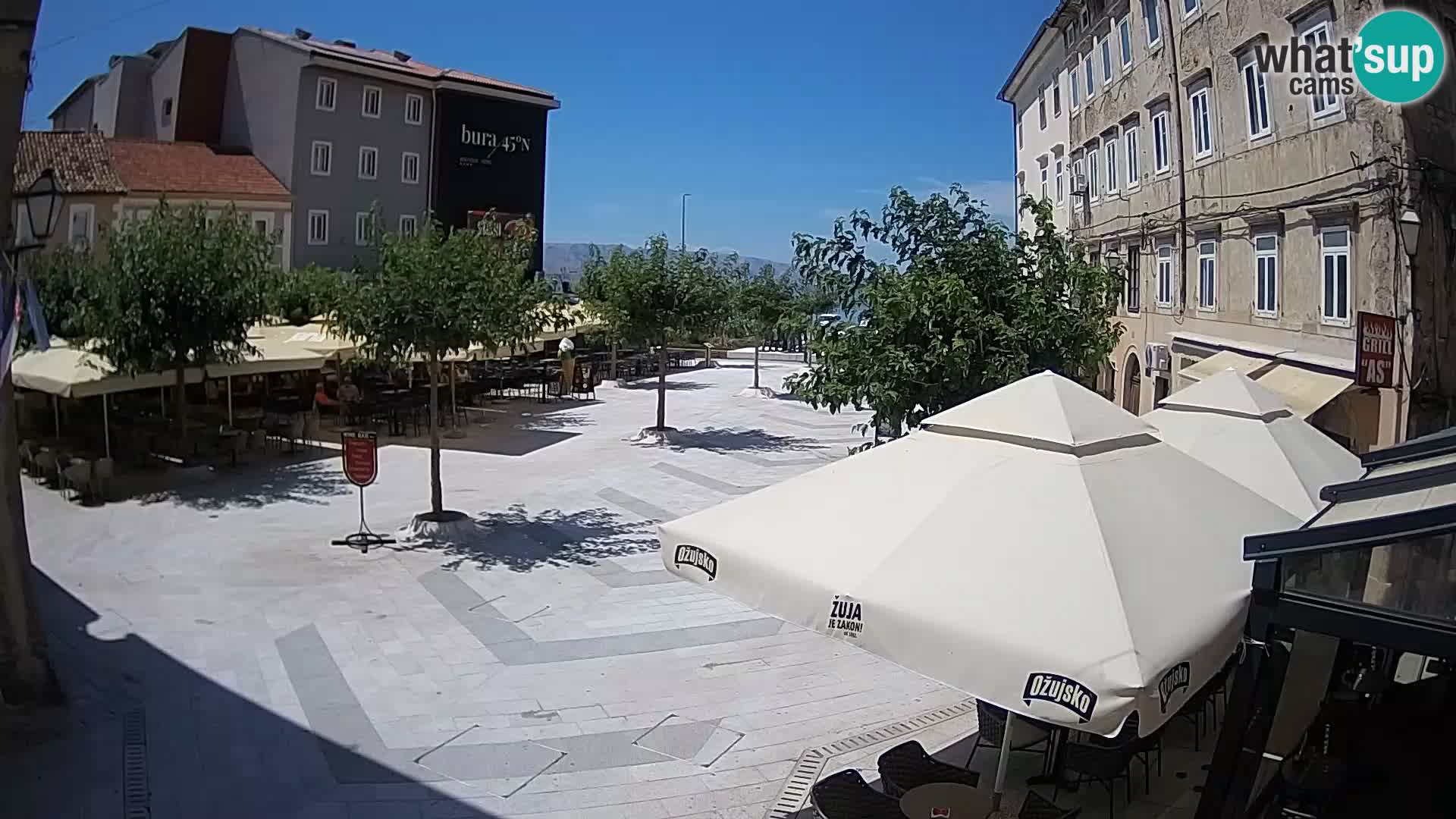 Center of Senj city – Pavlin square – Live Cam Dalmatia