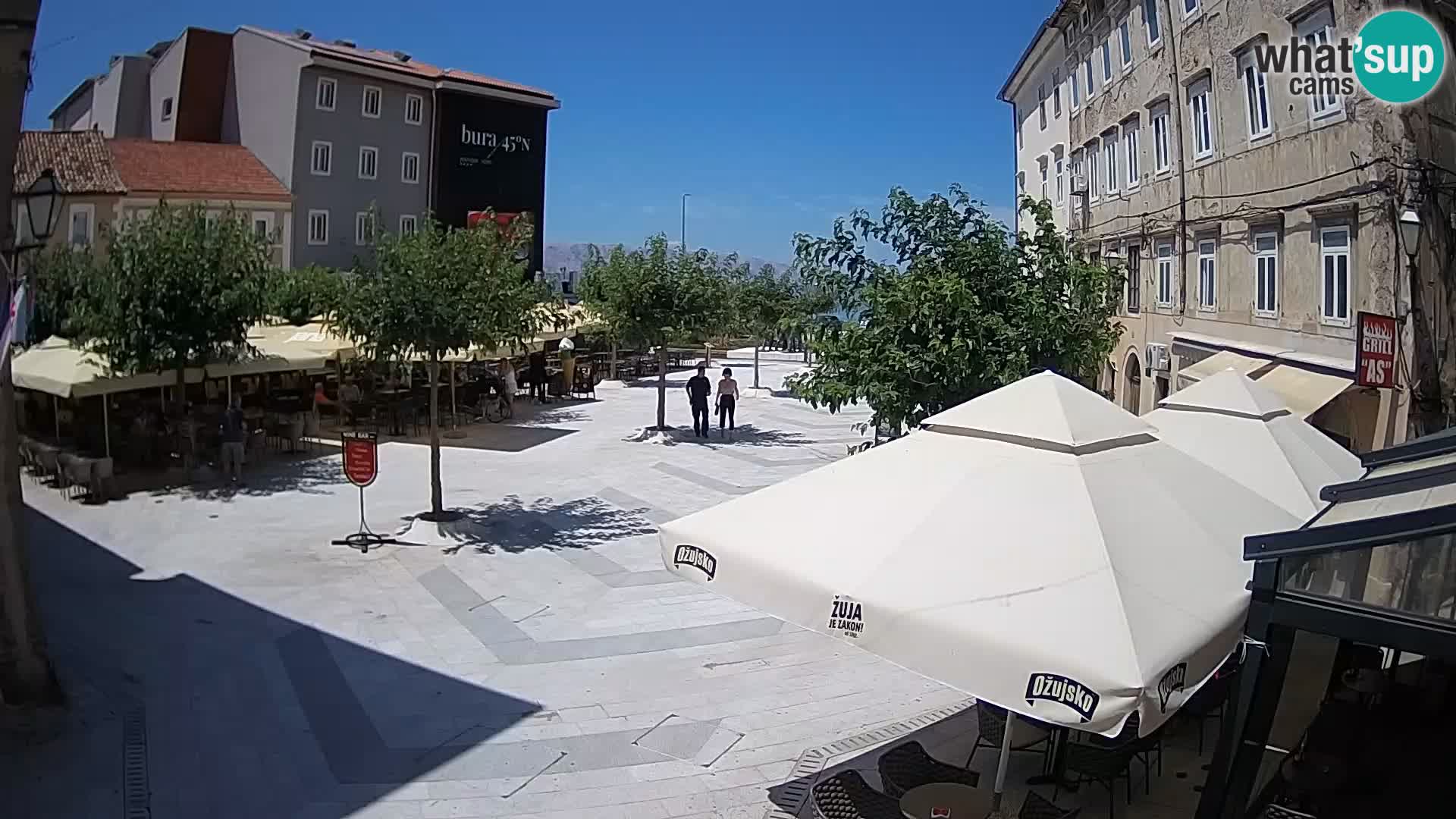 Center of Senj city – Pavlin square – Live Cam Dalmatia