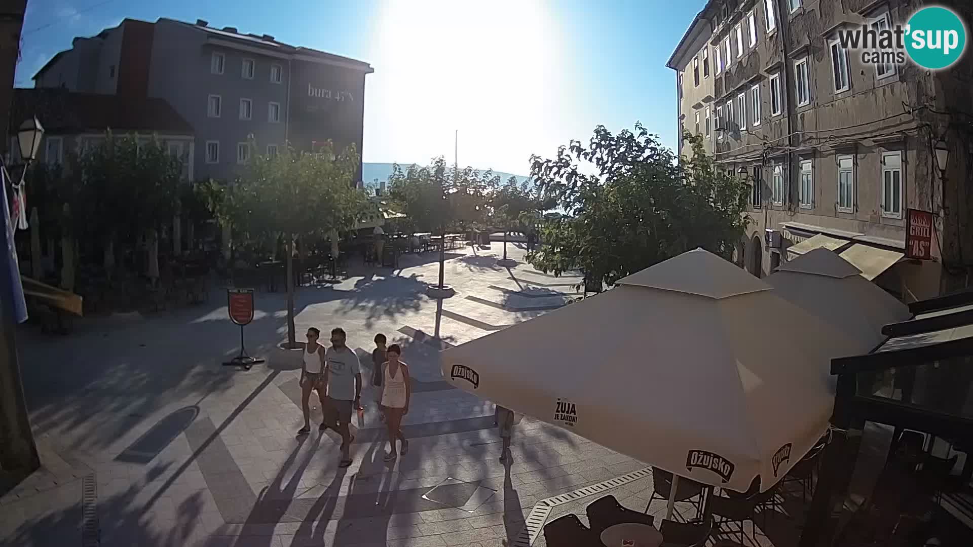 Centro de la ciudad de Senj – plaza Pavlin – Live Cam Dalmacia
