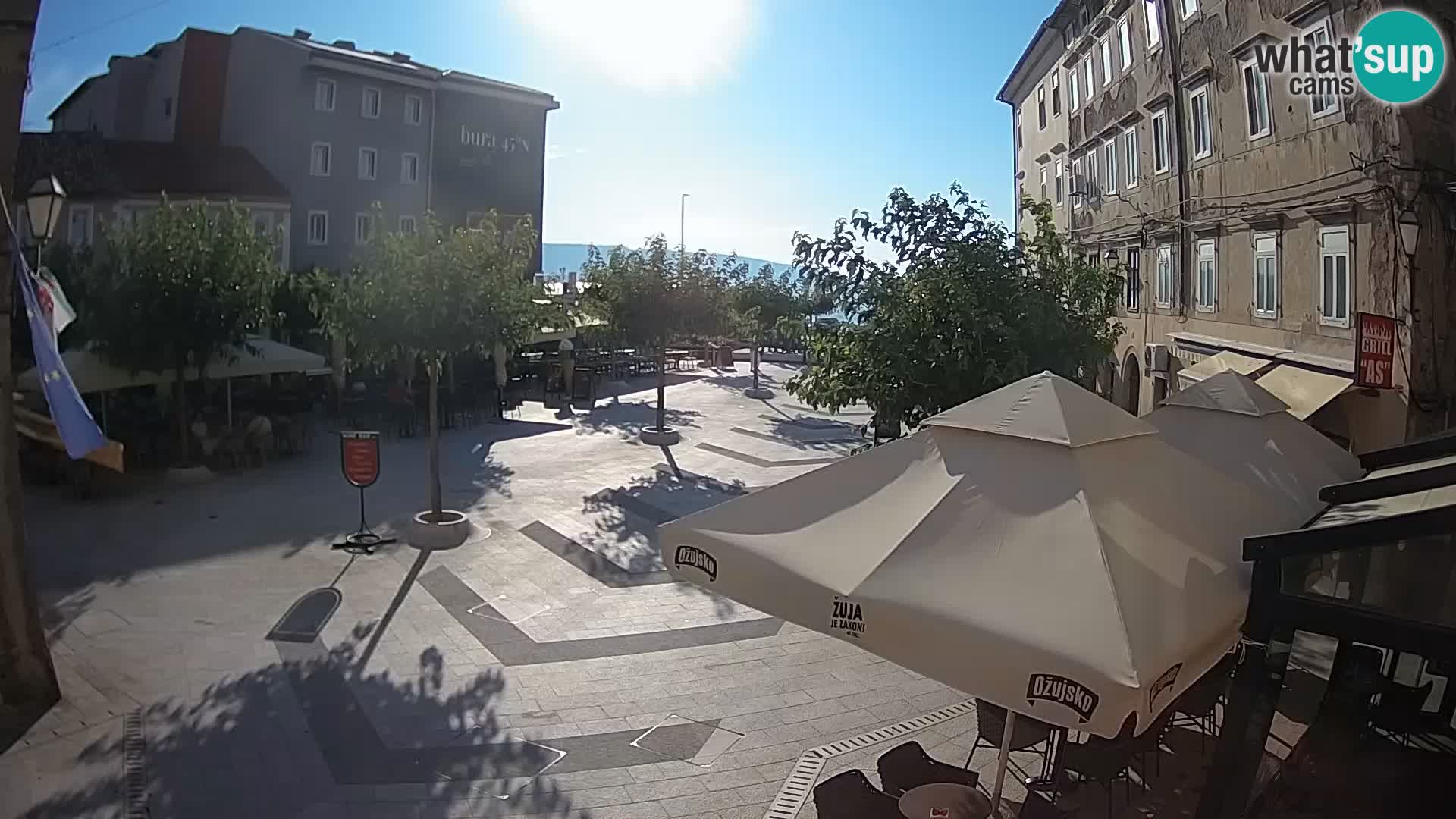 Centro de la ciudad de Senj – plaza Pavlin – Live Cam Dalmacia