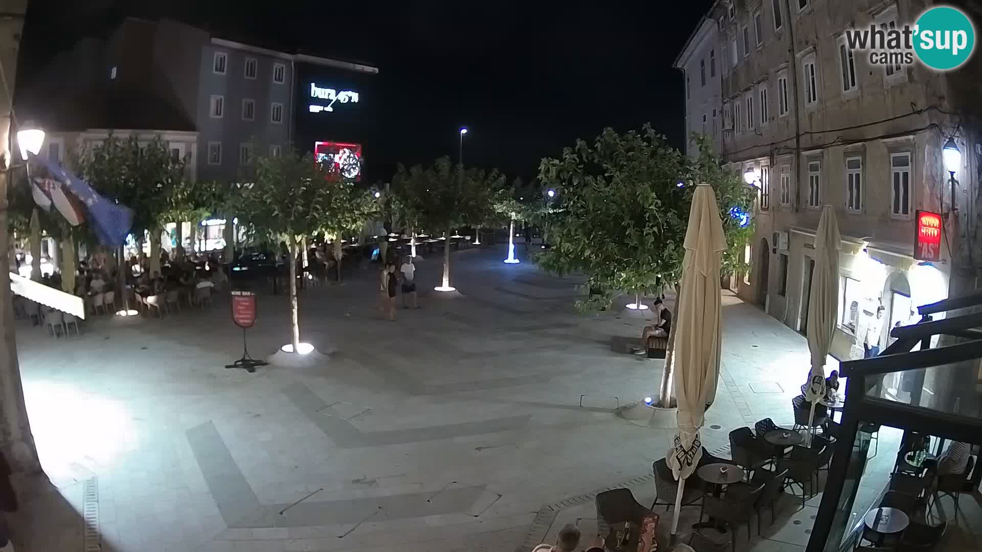 Centro de la ciudad de Senj – plaza Pavlin – Live Cam Dalmacia