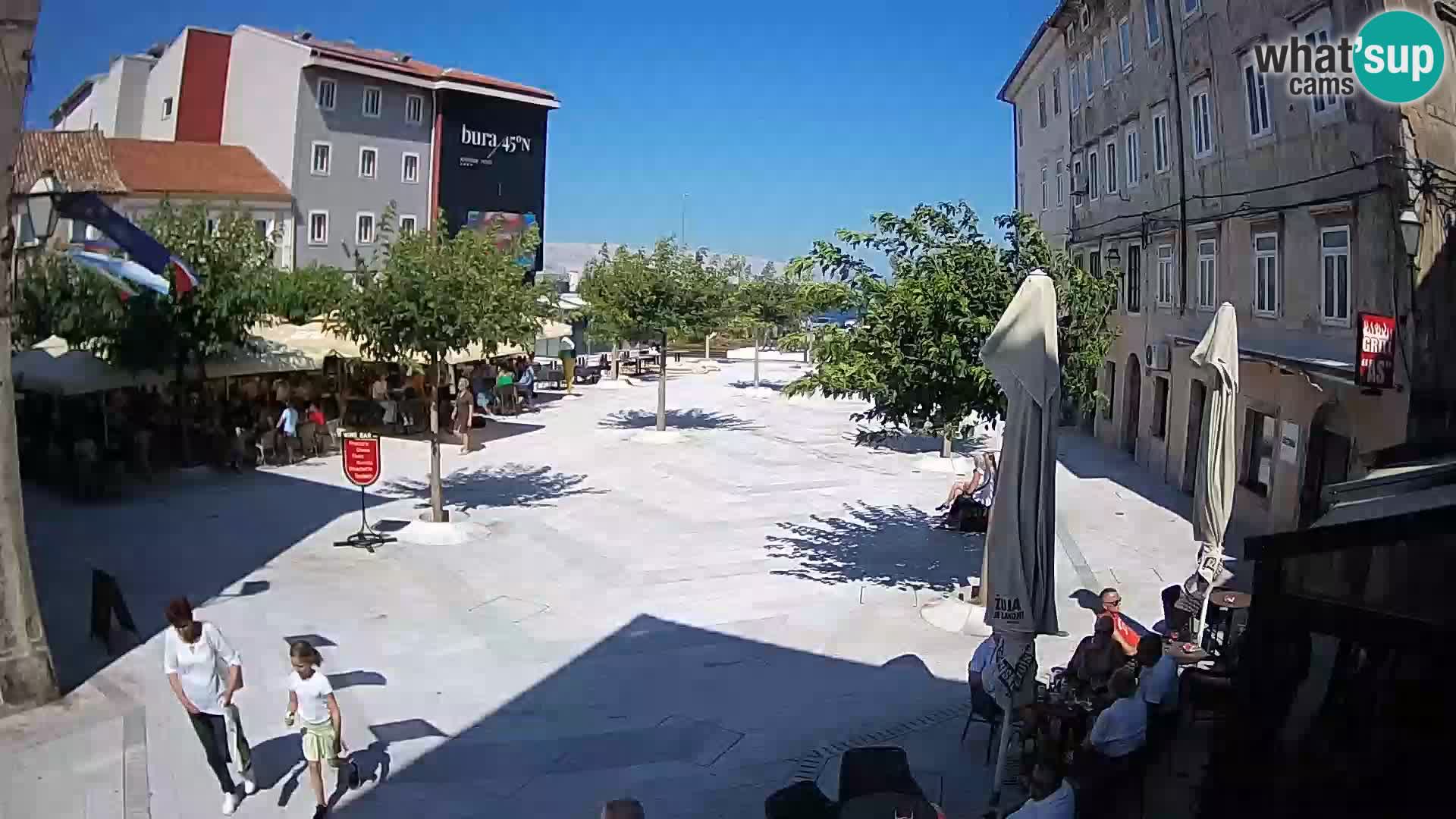 Center of Senj city – Pavlin square – Live Cam Dalmatia