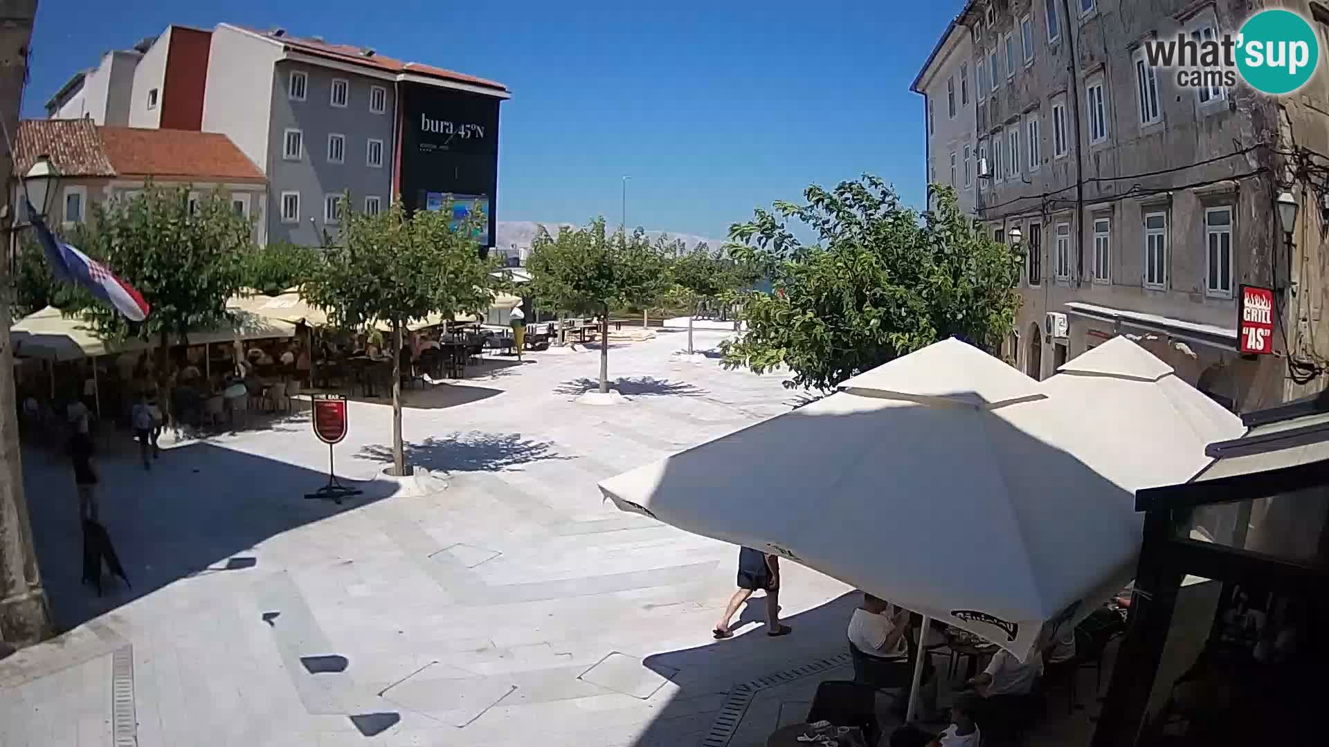 Center mesta Senj – Pavlinski trg – spletne kamere Dalmacija