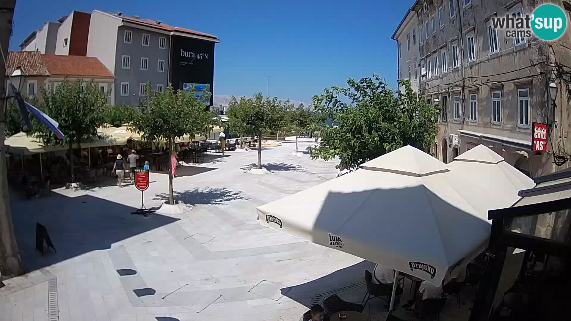 Centro della città di Senj – Piazza Pavlin – Live Cam Dalmazia