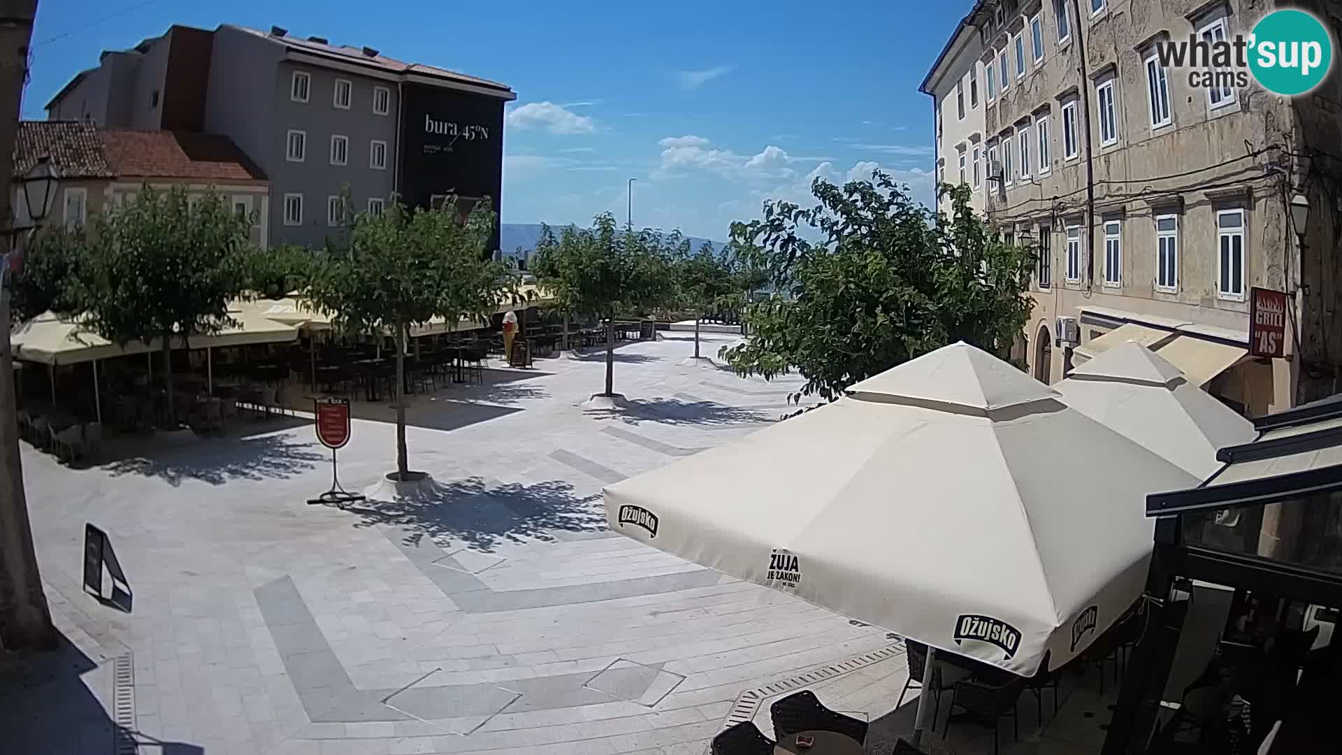 Centro della città di Senj – Piazza Pavlin – Live Cam Dalmazia